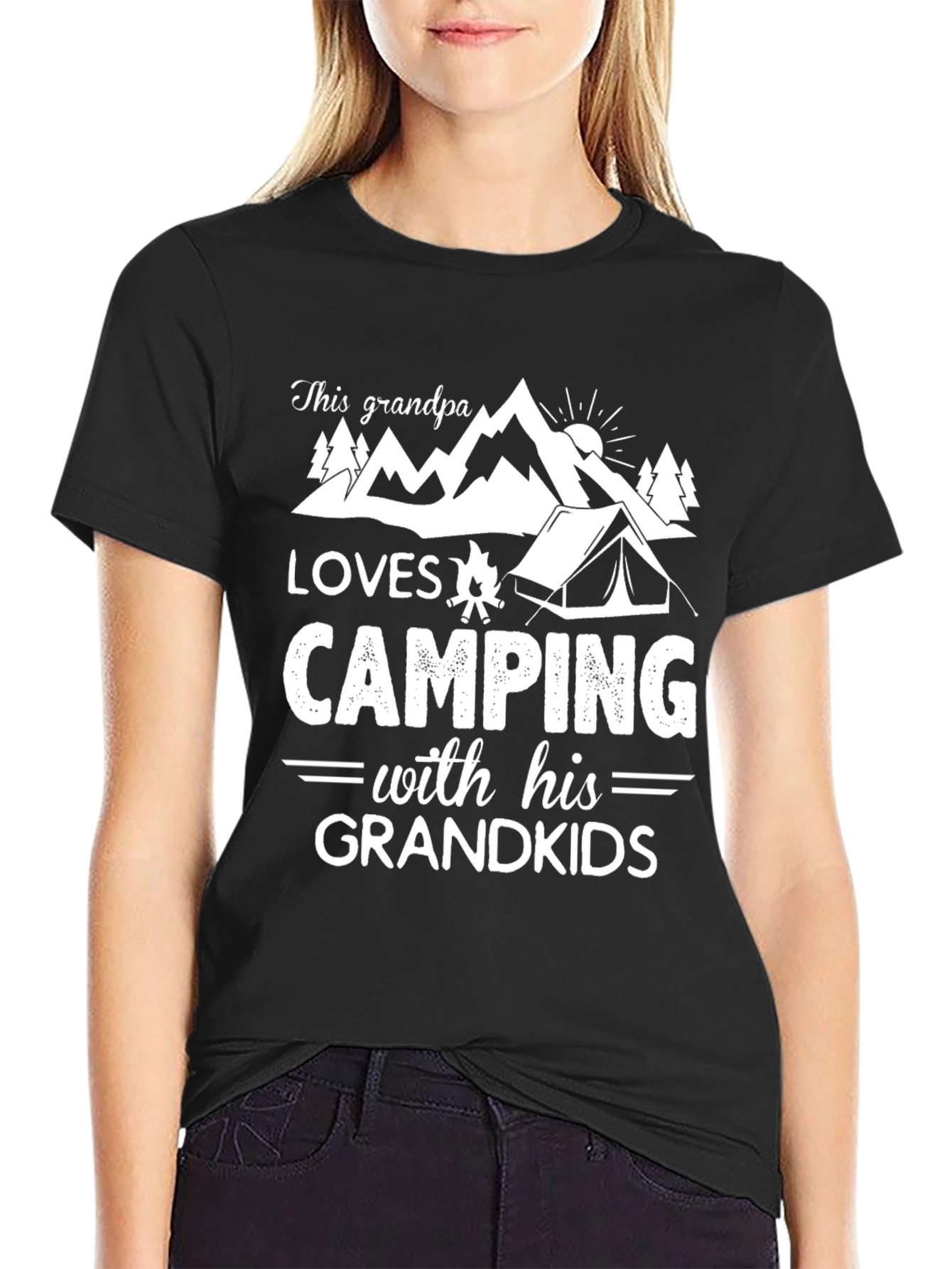 Grandpa Loves Camping Grandkids T-Shirt
