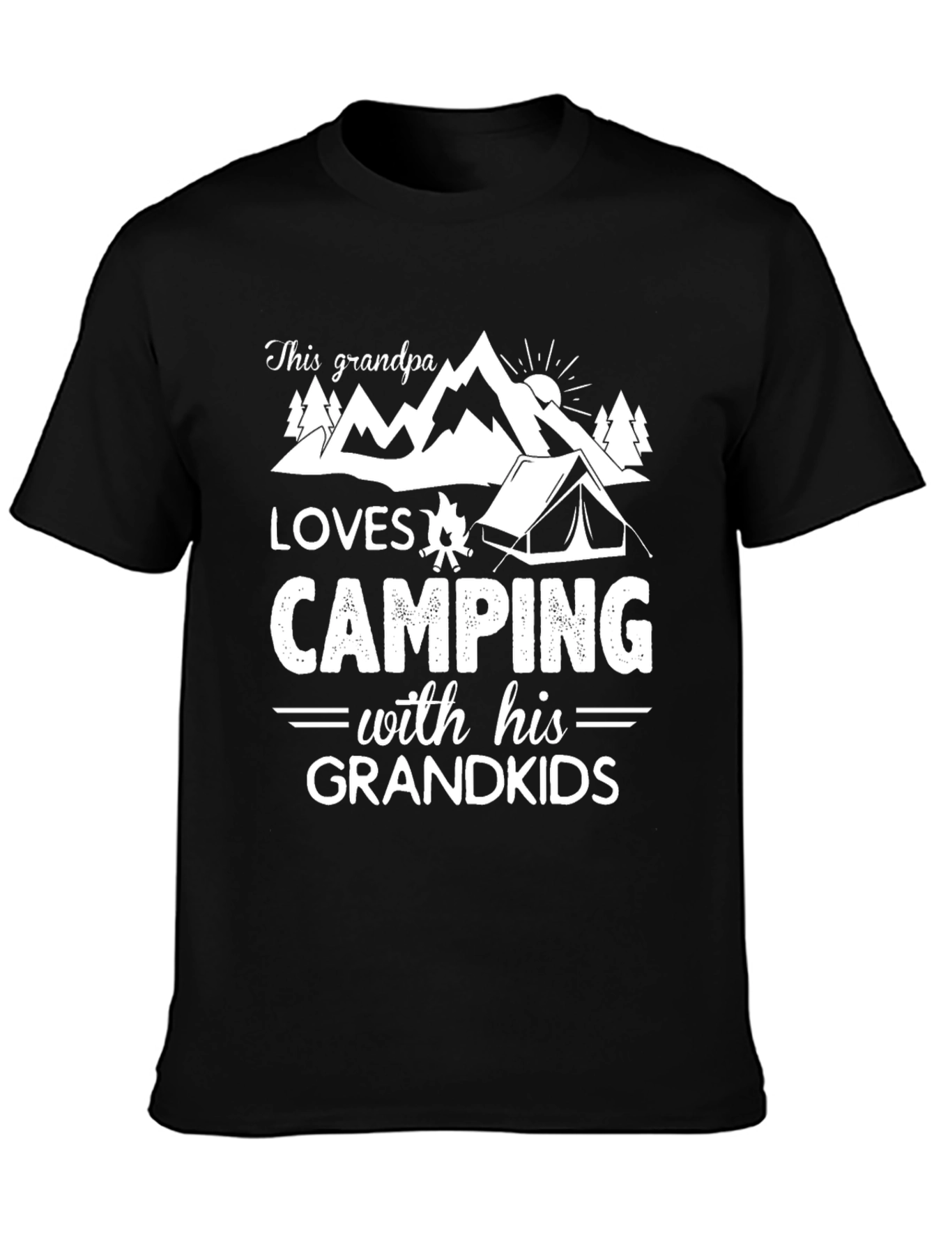 Grandpa Loves Camping Grandkids T-Shirt