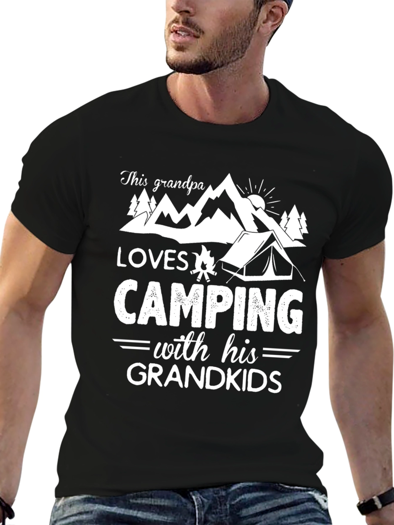 Grandpa Loves Camping Grandkids T-Shirt