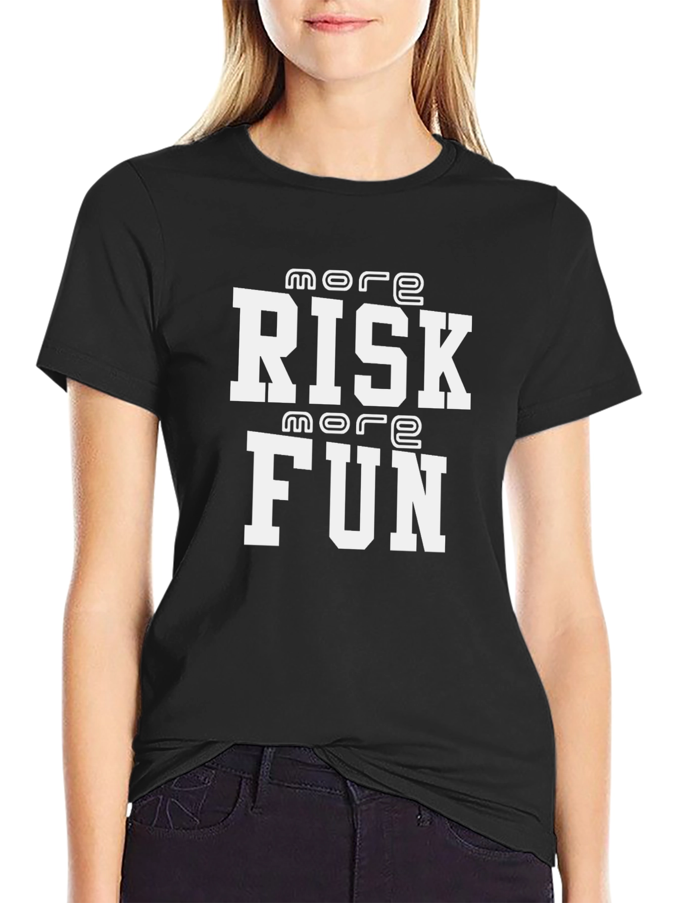More Risk More Fun Black Graphic Tee