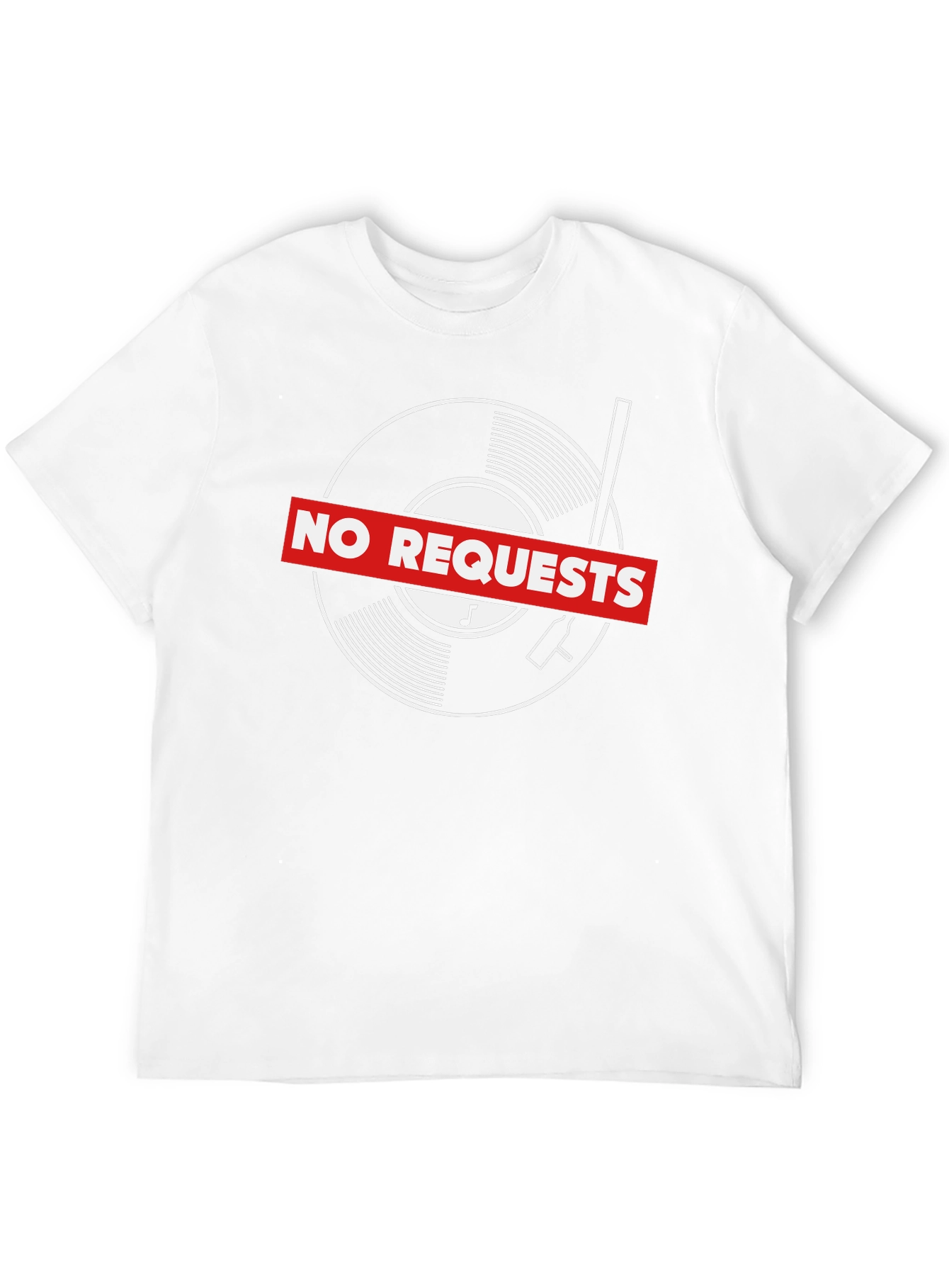 No Requests Vinyl Record Graphic T-Shirt