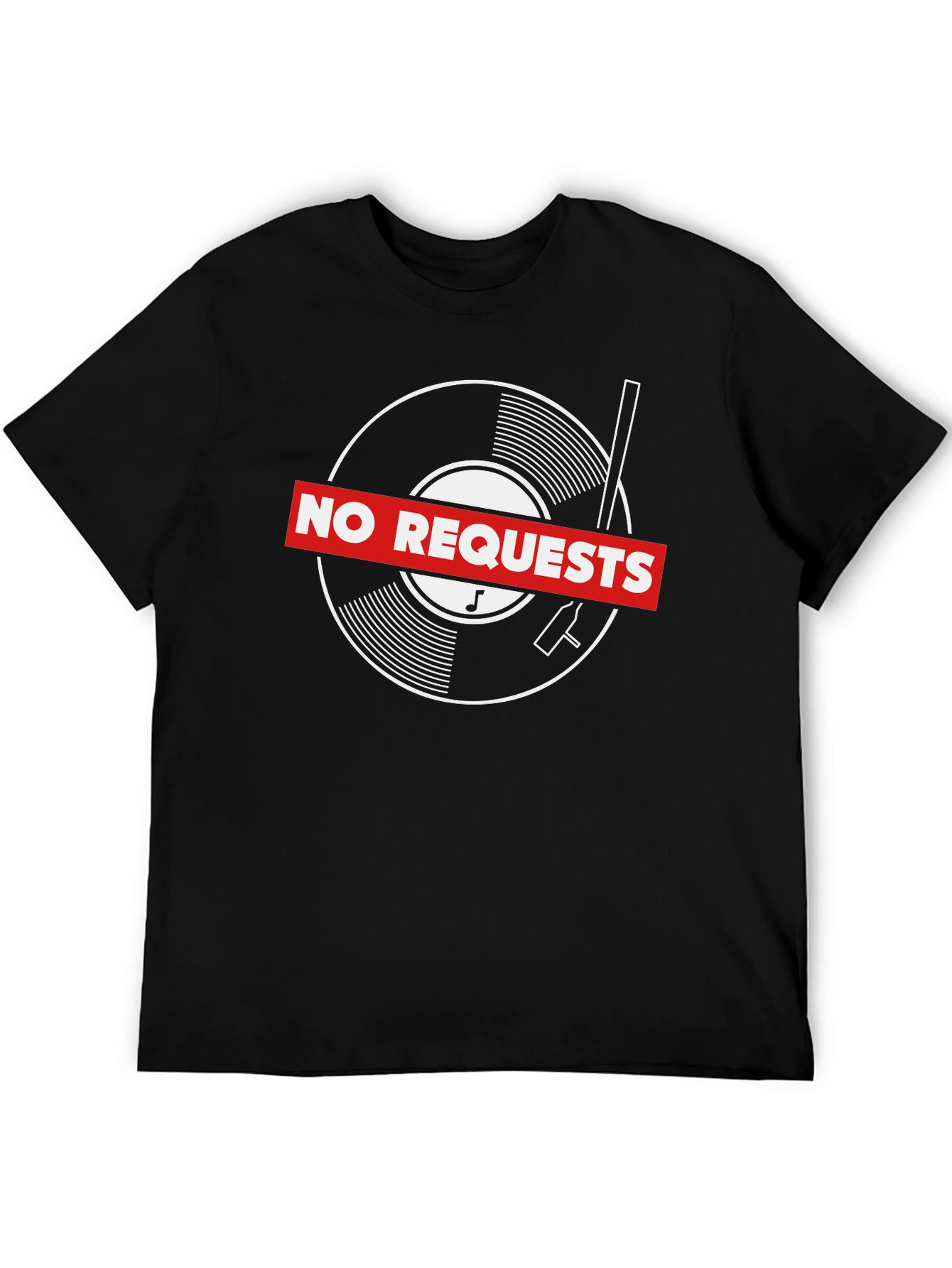 No Requests Vinyl Record Graphic T-Shirt