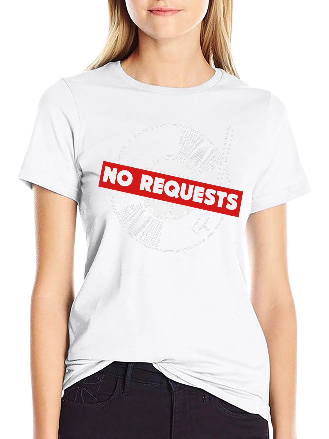 No Requests Vinyl Record Graphic T-Shirt