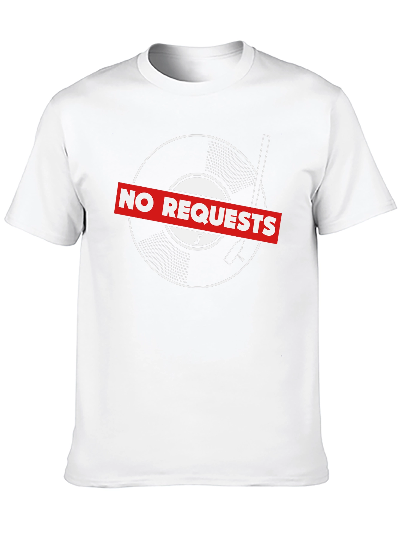 No Requests Vinyl Record Graphic T-Shirt