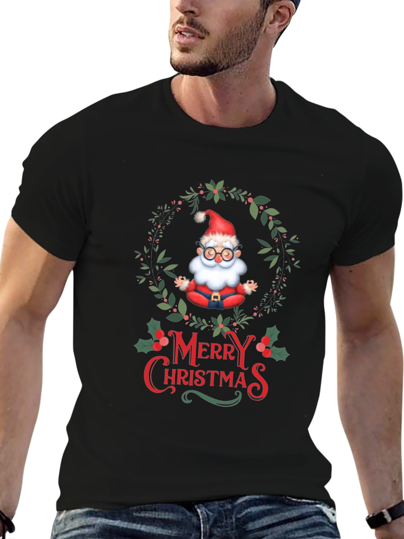 Zen Santa Merry Christmas T-Shirt