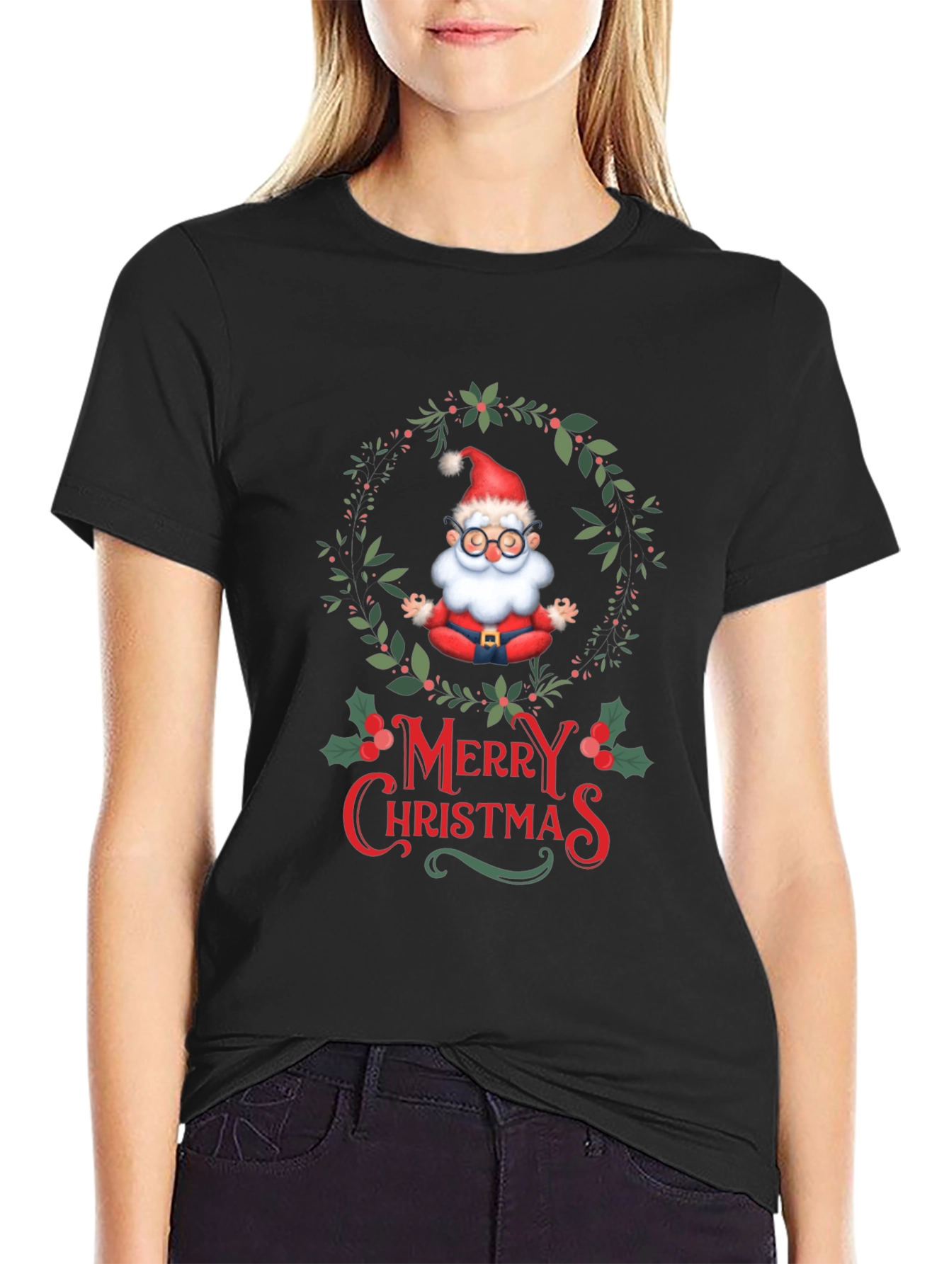 Zen Santa Merry Christmas T-Shirt