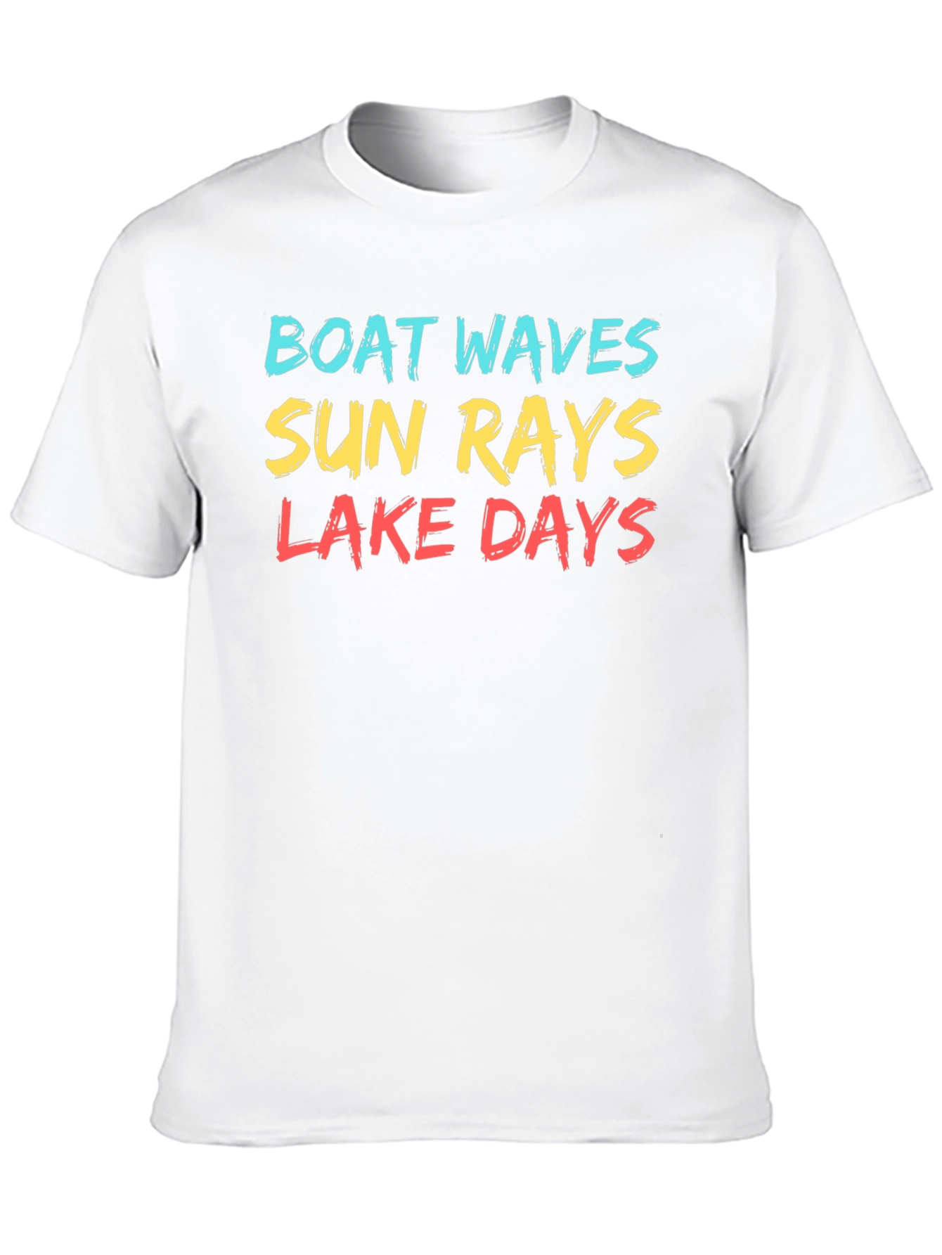 Boat Waves Sun Rays Lake Days T-Shirt