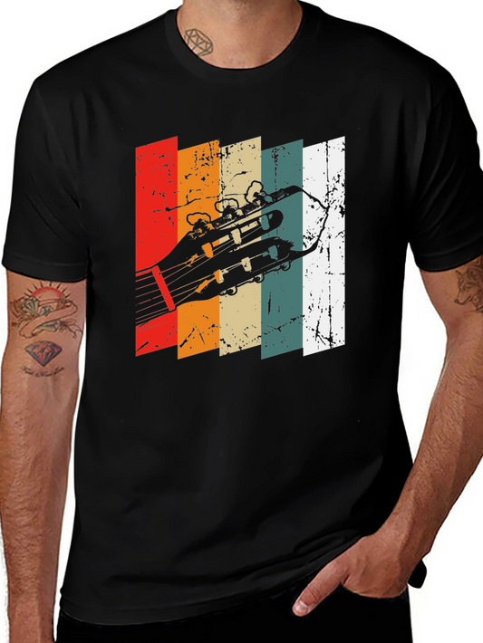 Retro Guitar Headstock T-Shirt