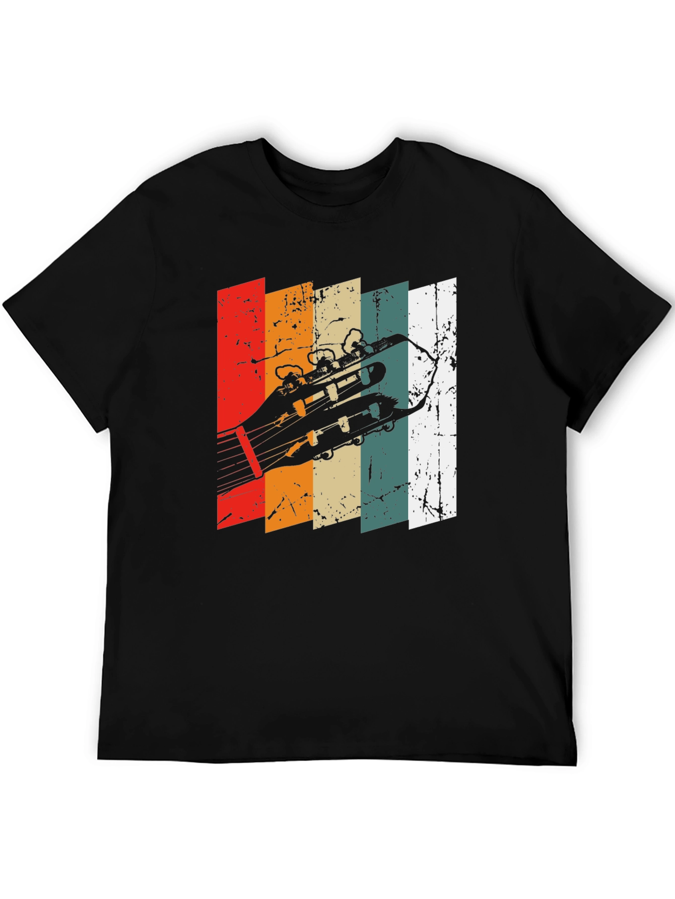Retro Guitar Headstock T-Shirt