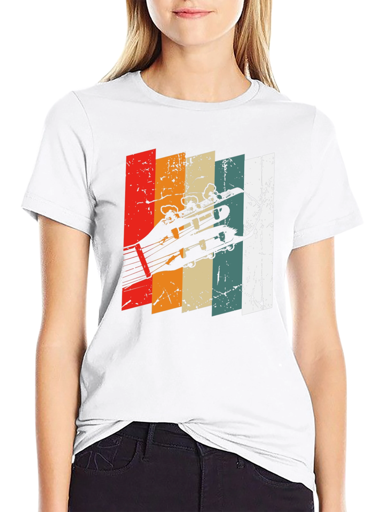 Retro Guitar Headstock T-Shirt