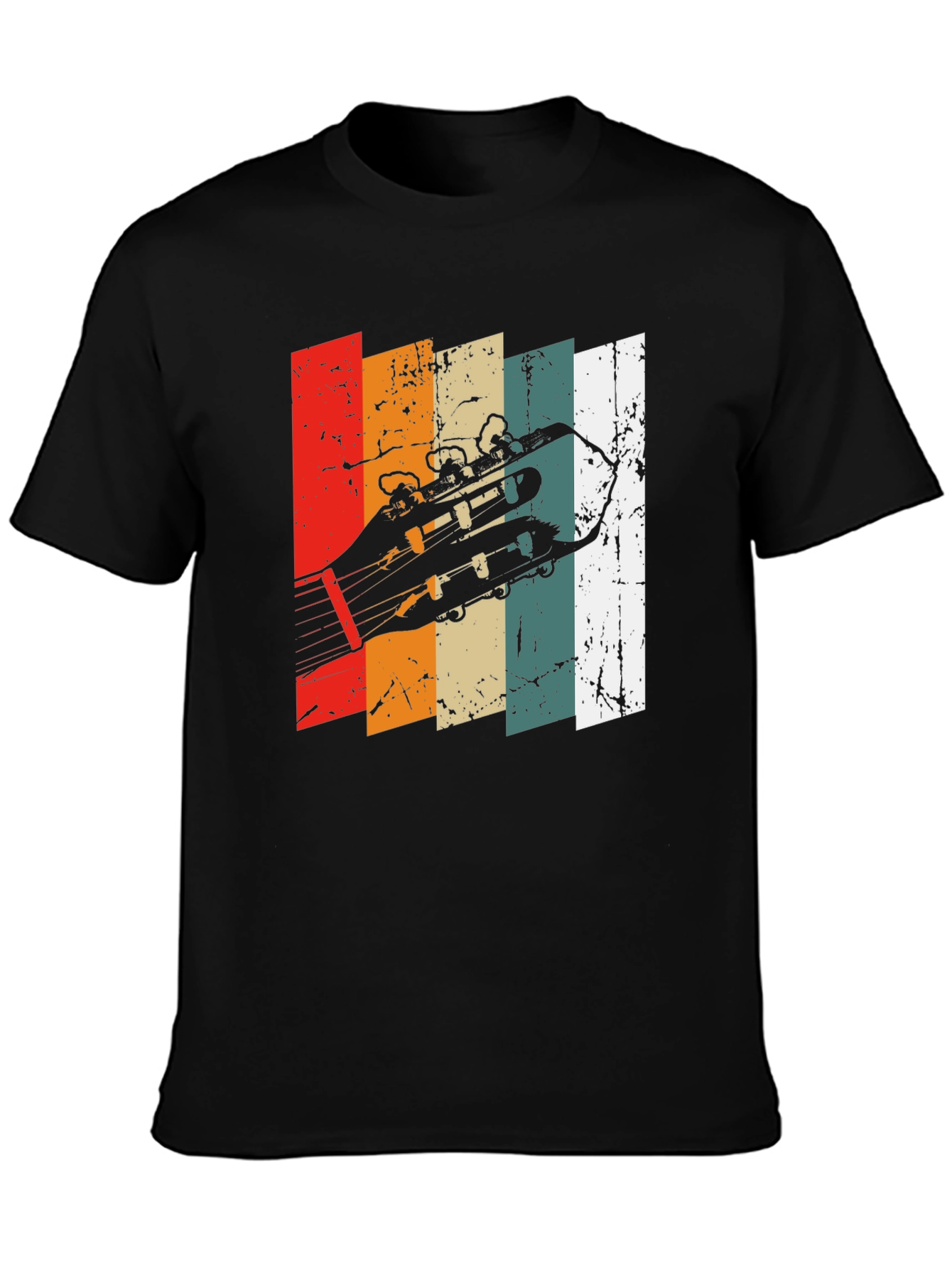 Retro Guitar Headstock T-Shirt