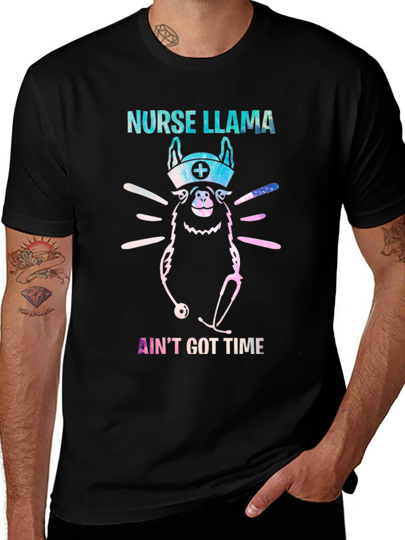 Nurse Llama T-Shirt - Aint Got Time