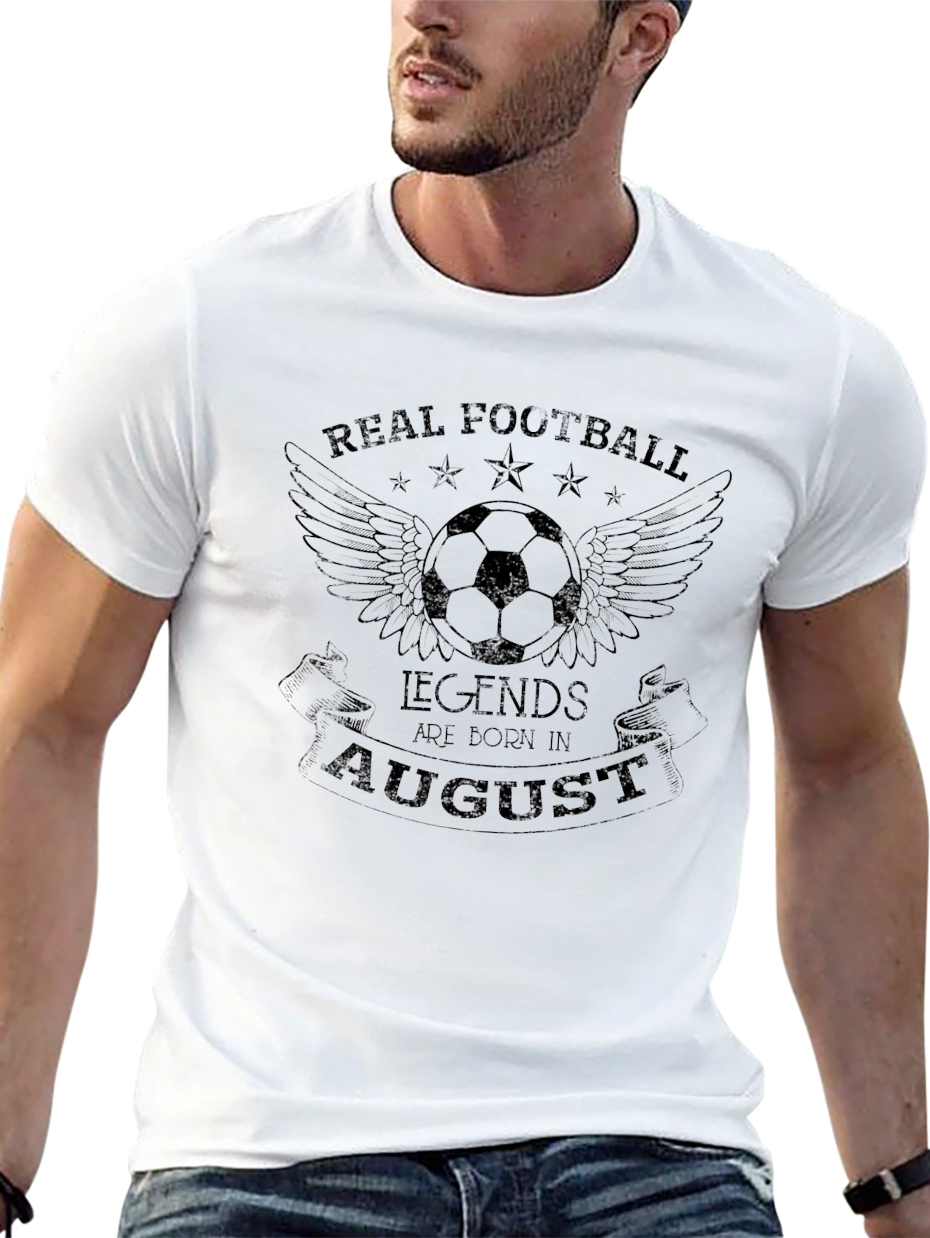 Real Football Legends Born in August T-Shirt