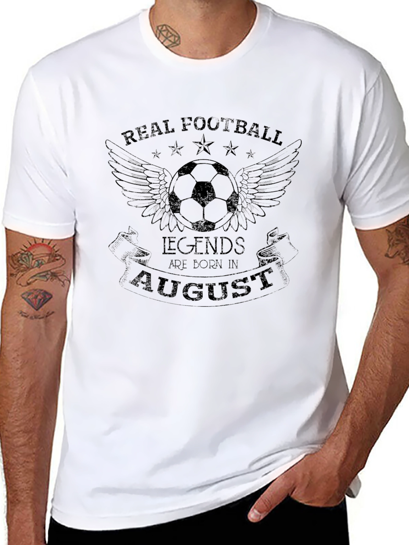 Real Football Legends Born in August T-Shirt