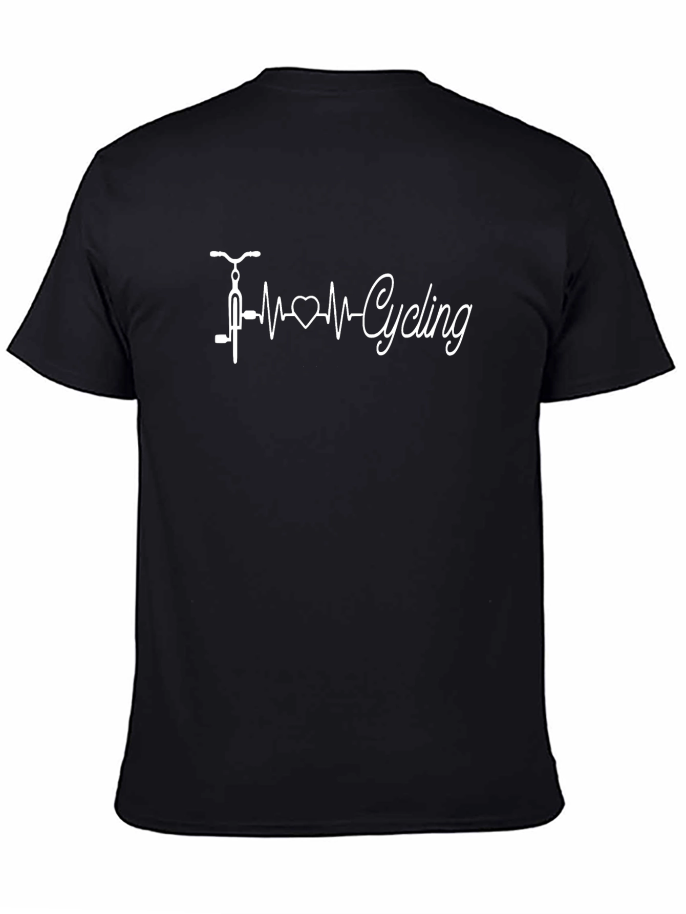 Cycling Heartbeat Graphic Tee - Black