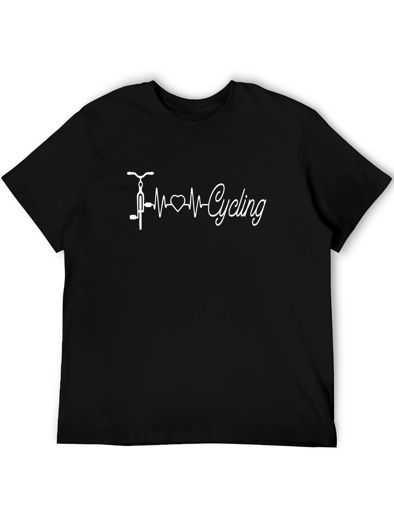 Cycling Heartbeat Graphic Tee - Black