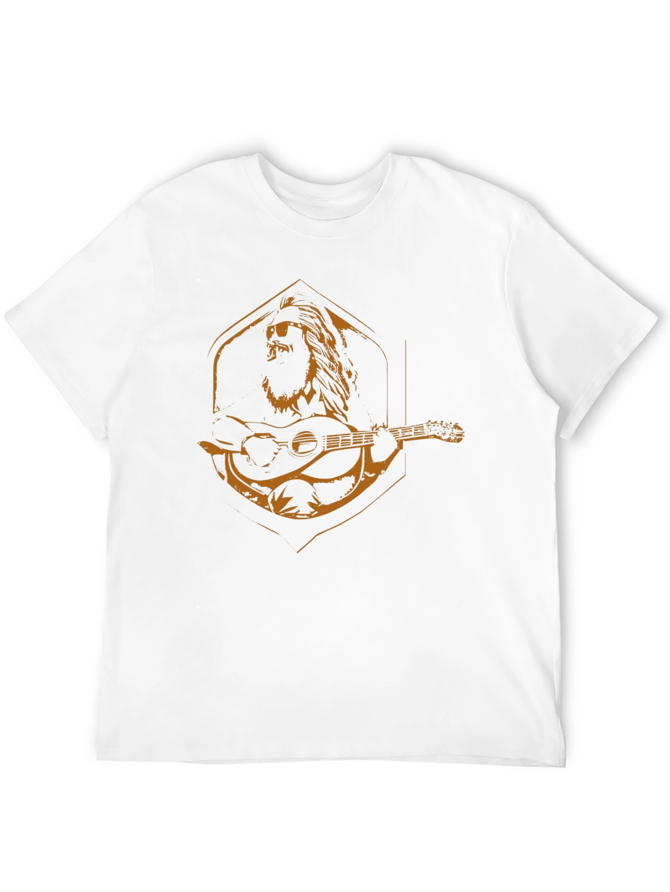 Lion Guitar Graphic Tee - Mens Black T-Shirt