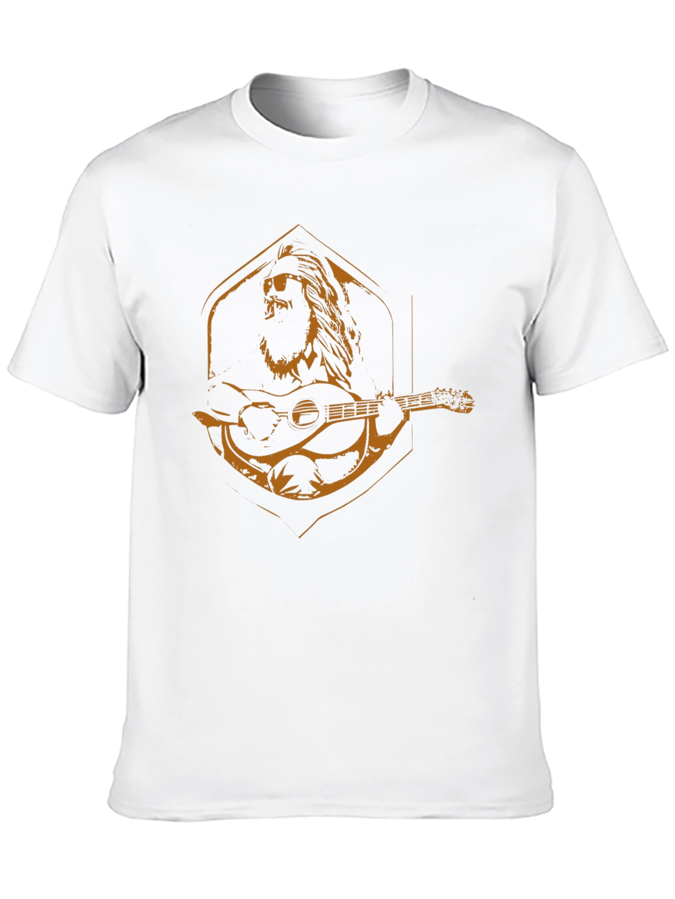 Lion Guitar Graphic Tee - Mens Black T-Shirt