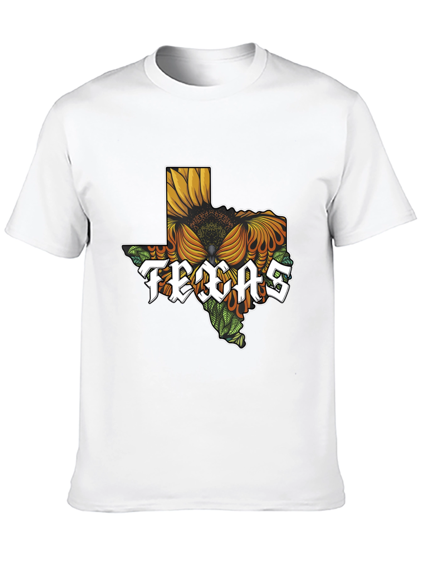 Texas Sunflower Graphic T-Shirt - Black Cotton Tee