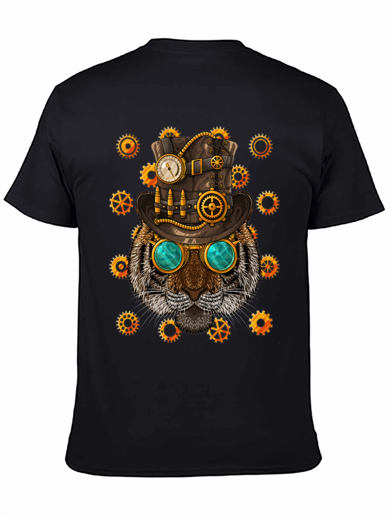 Steampunk Tiger Graphic T-Shirt