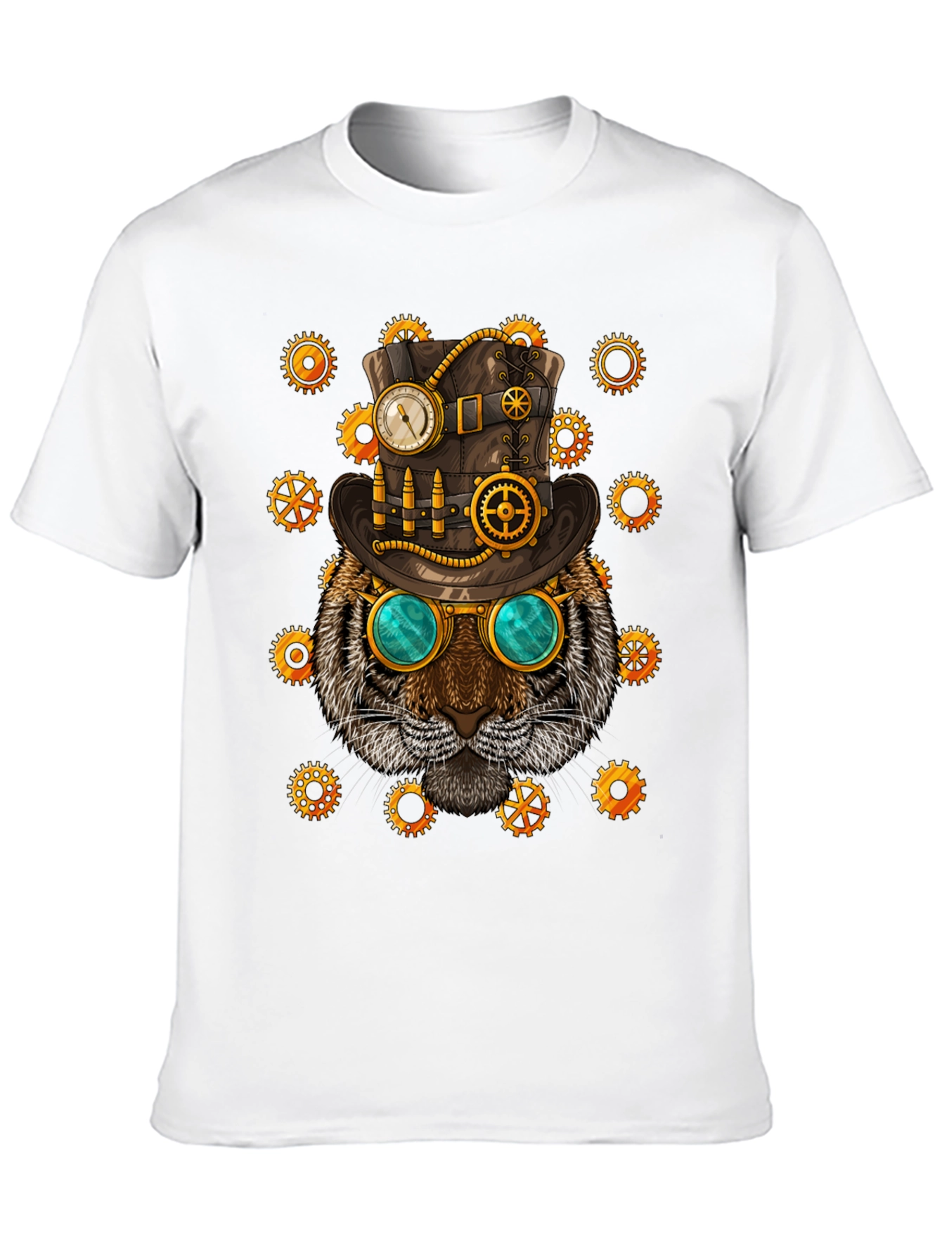 Steampunk Tiger Graphic T-Shirt