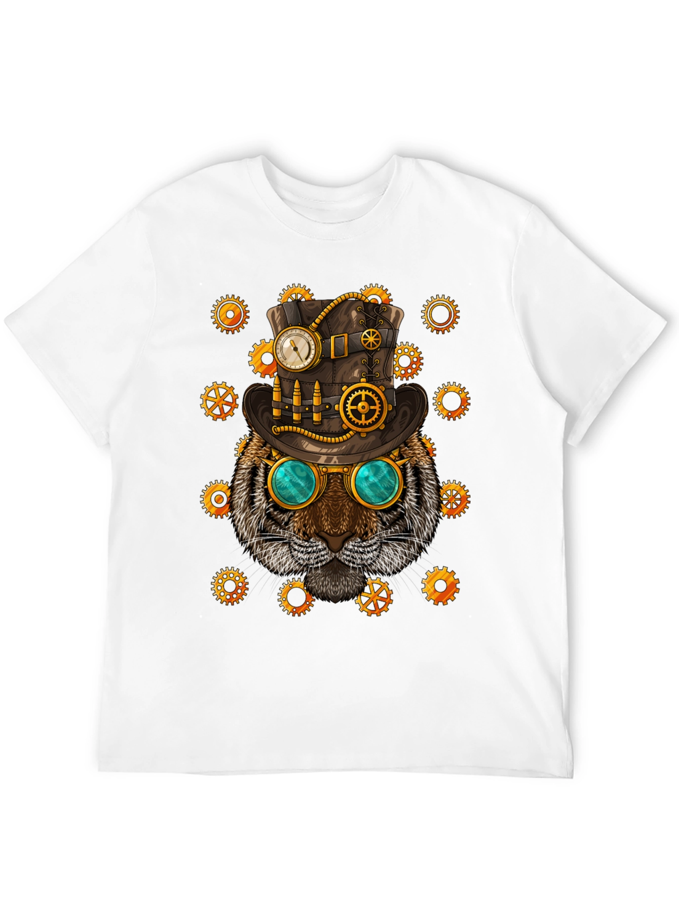 Steampunk Tiger Graphic T-Shirt