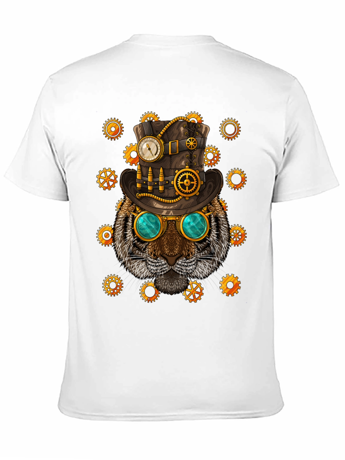 Steampunk Tiger Graphic T-Shirt