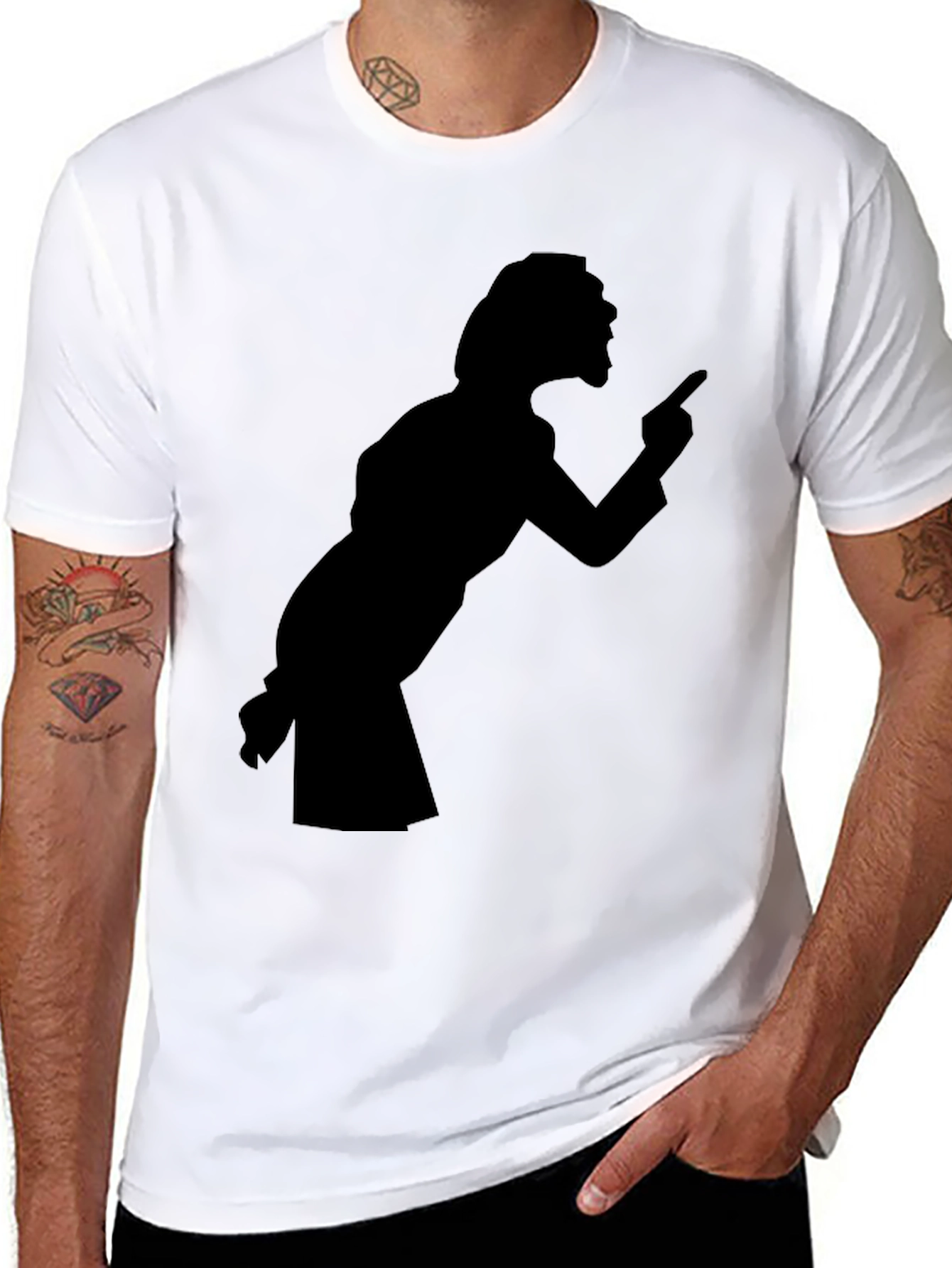Retro Silhouette Tee - Black