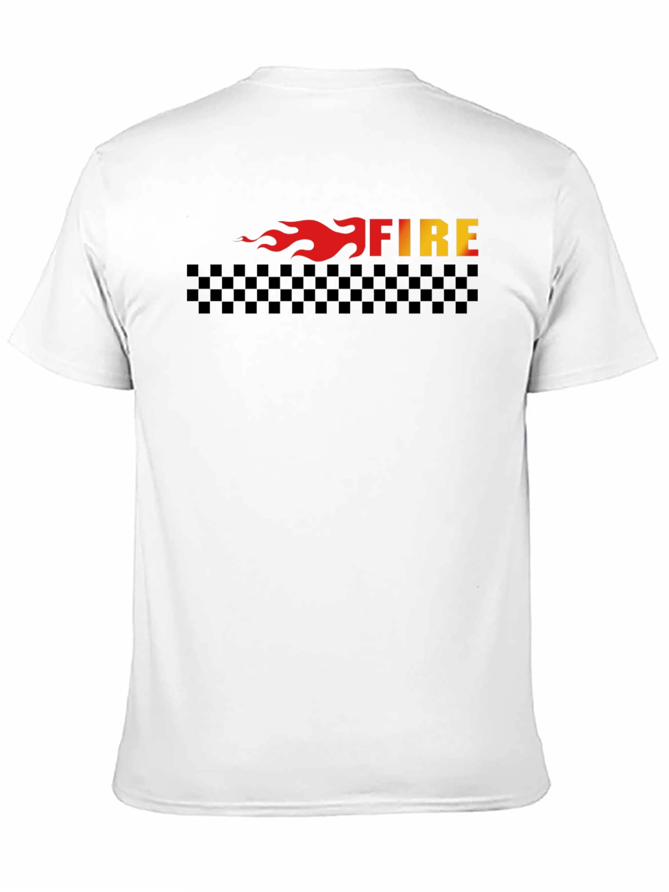 Fiery Racer Tee - Black Cotton Blend
