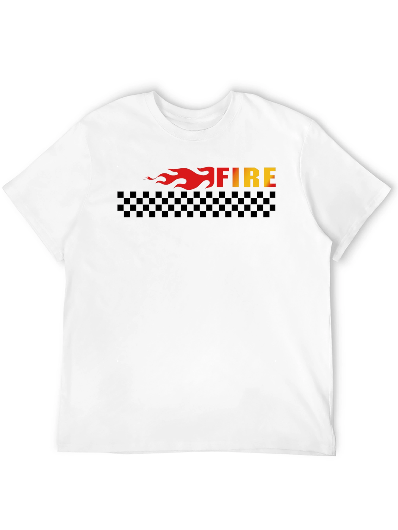 Fiery Racer Tee - Black Cotton Blend