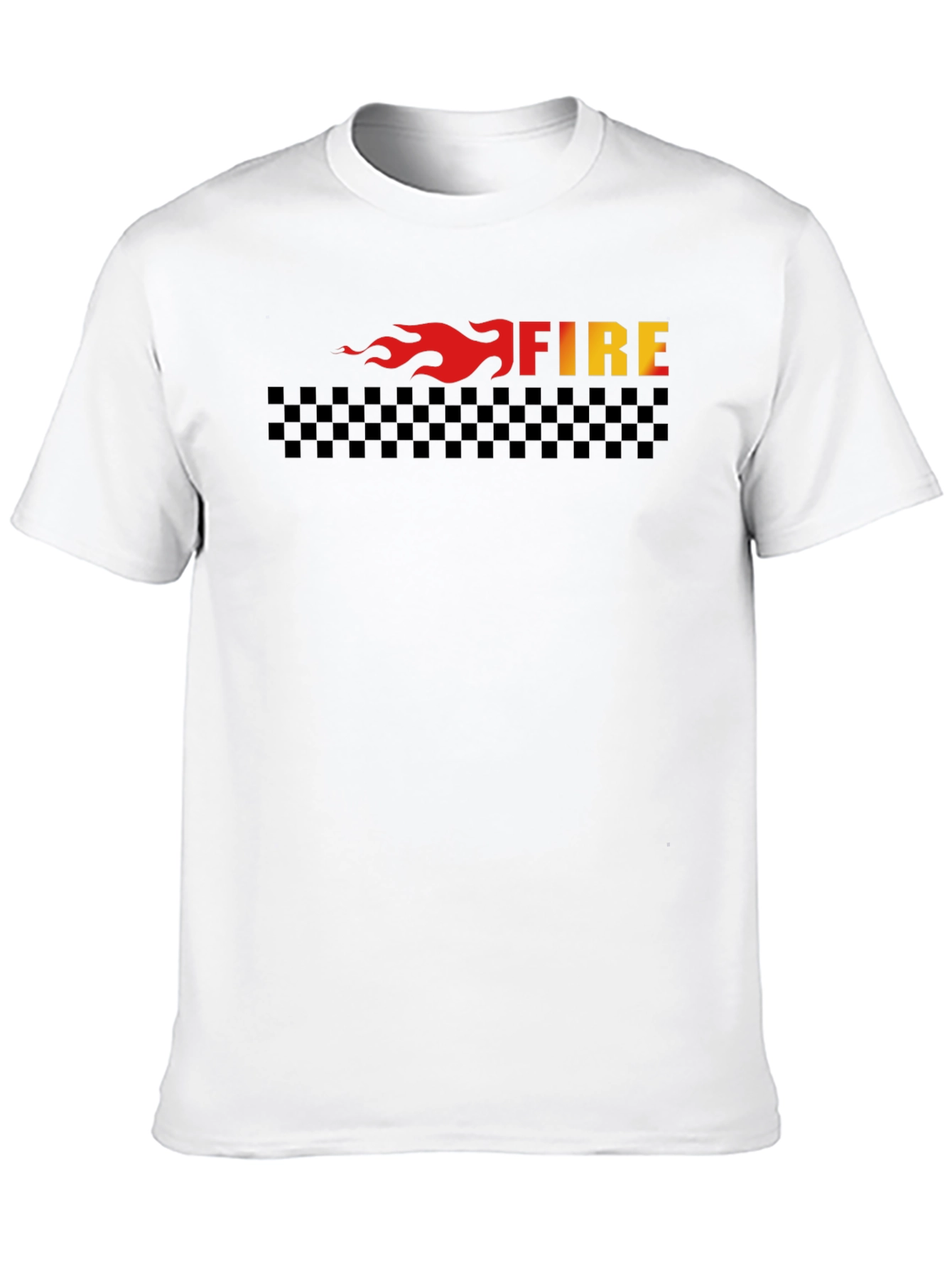 Fiery Racer Tee - Black Cotton Blend