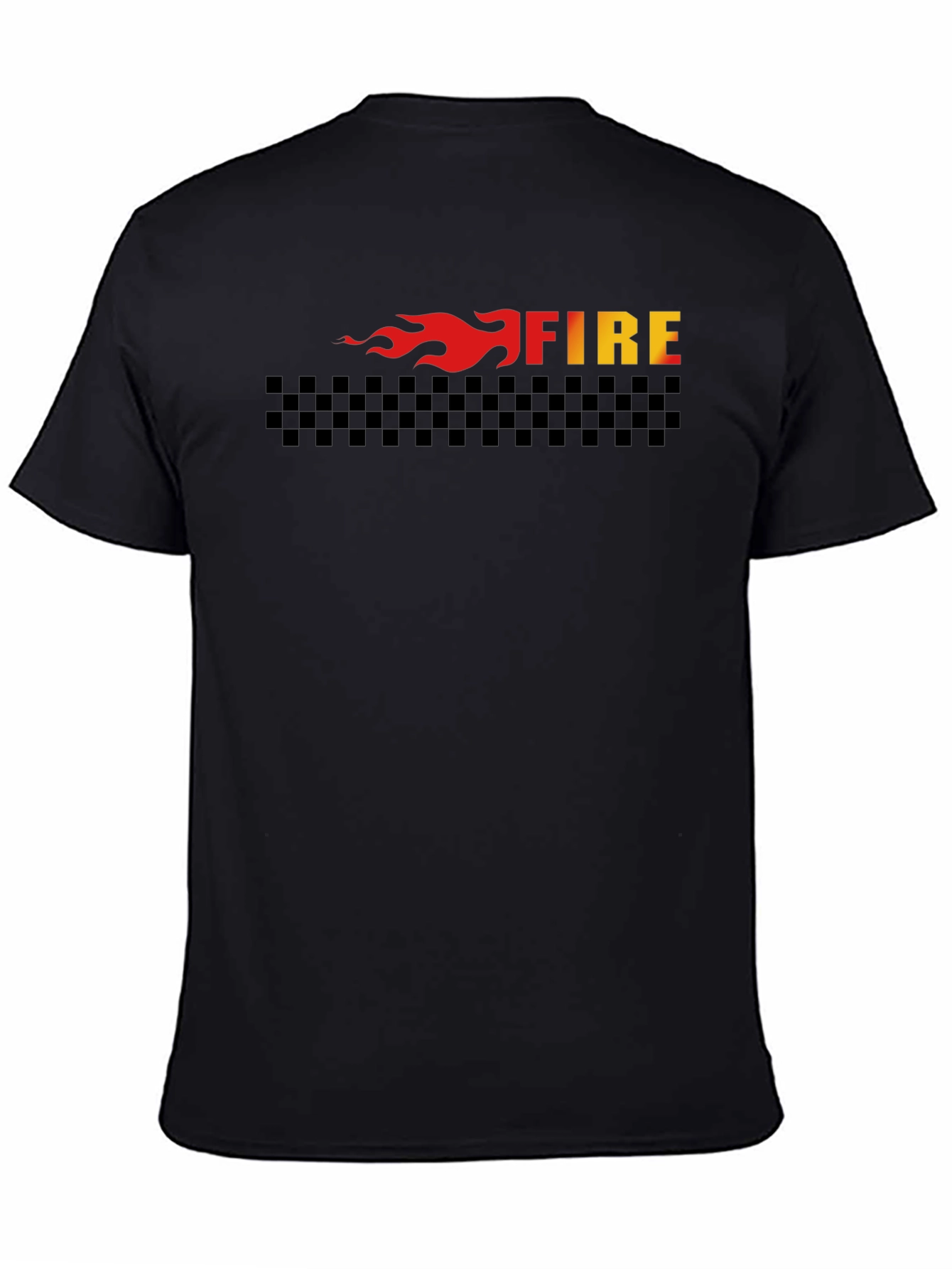 Fiery Racer Tee - Black Cotton Blend