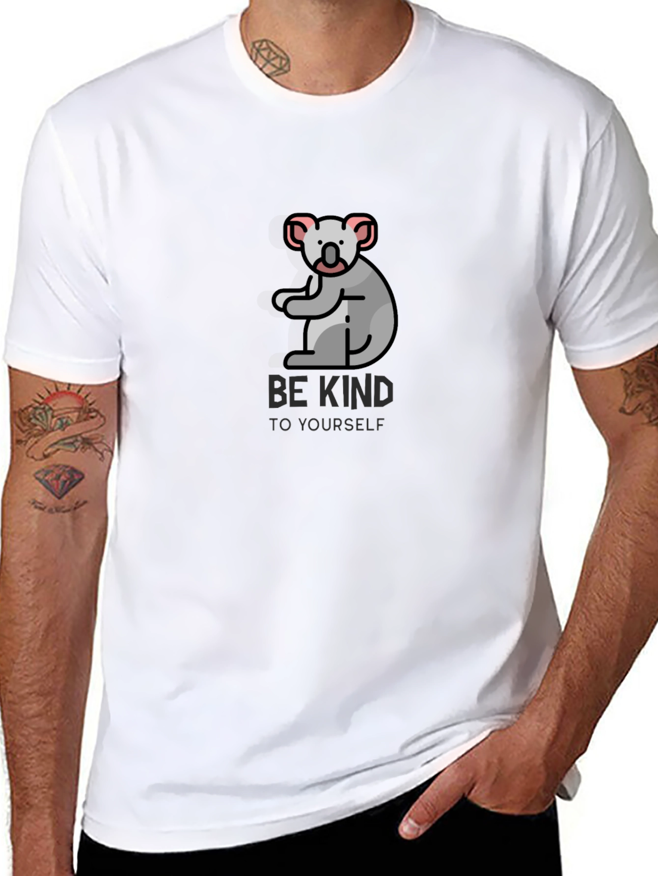 Be Kind Koala Black T-Shirt