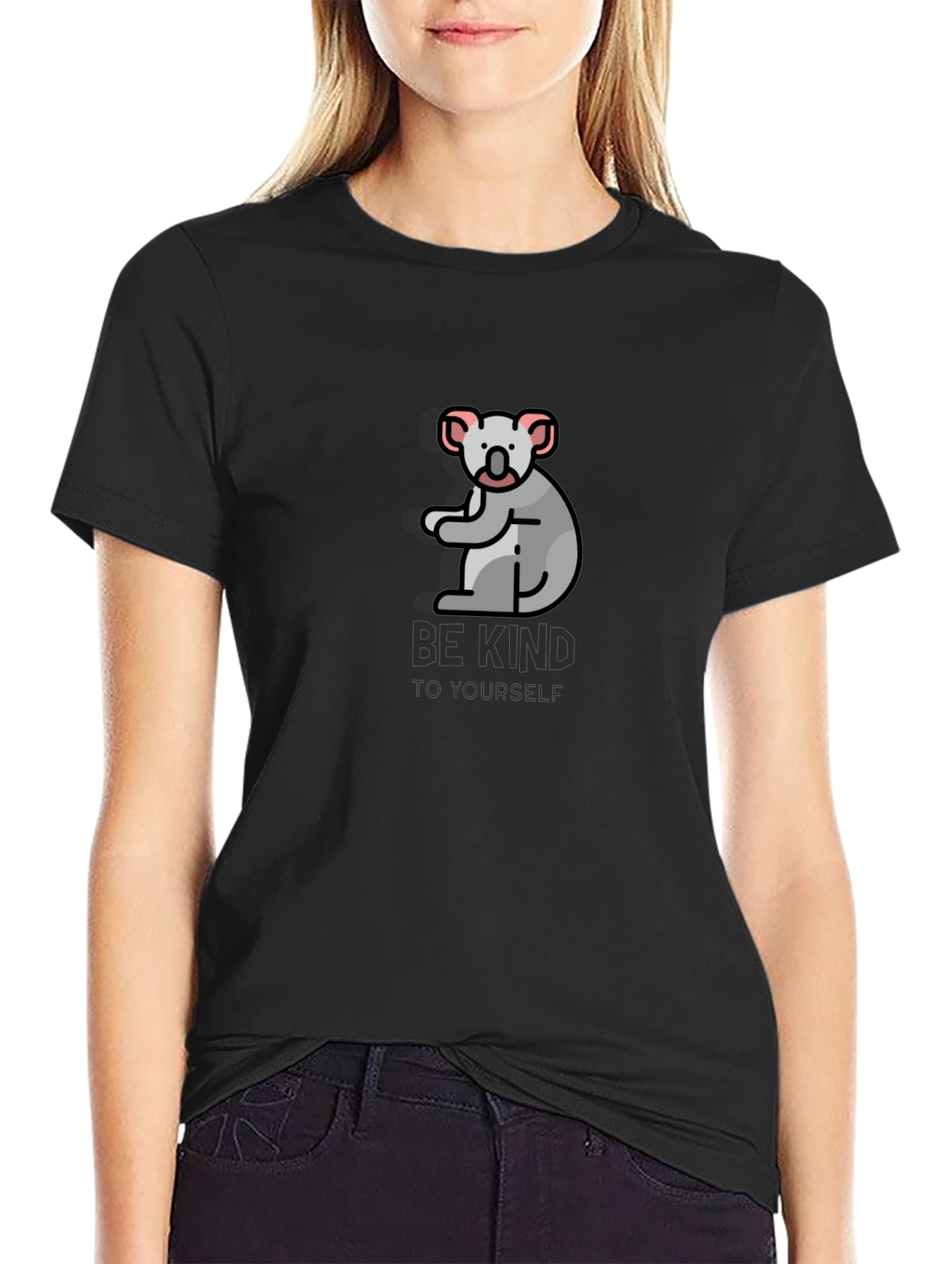 Be Kind Koala Black T-Shirt