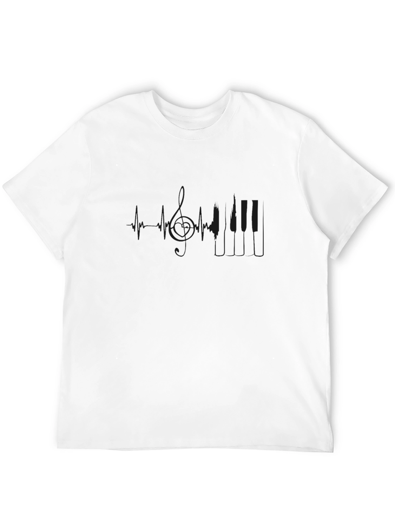 Mens Black Graphic T-Shirt - Minimalist Design