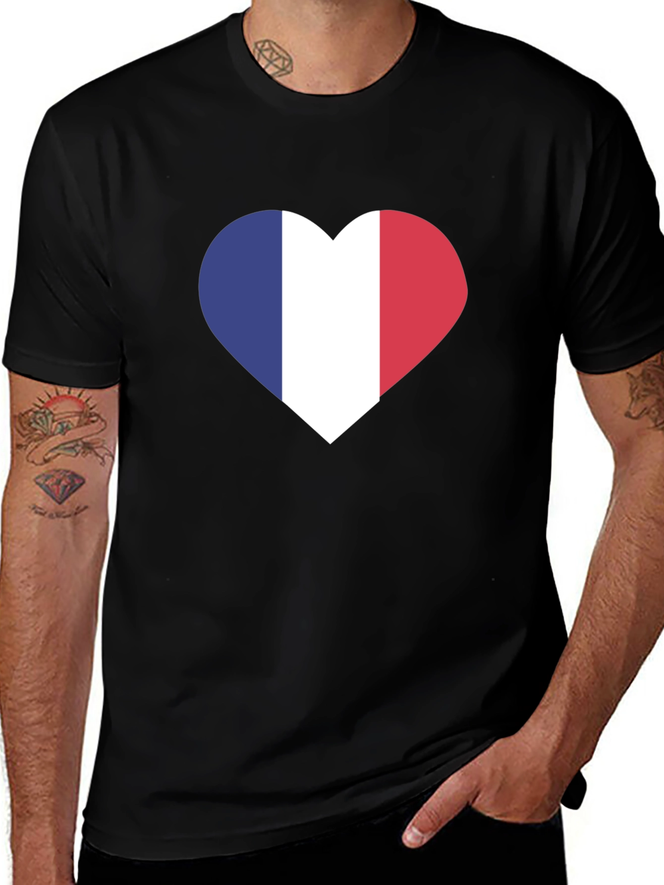 French Flag Heart T-Shirt