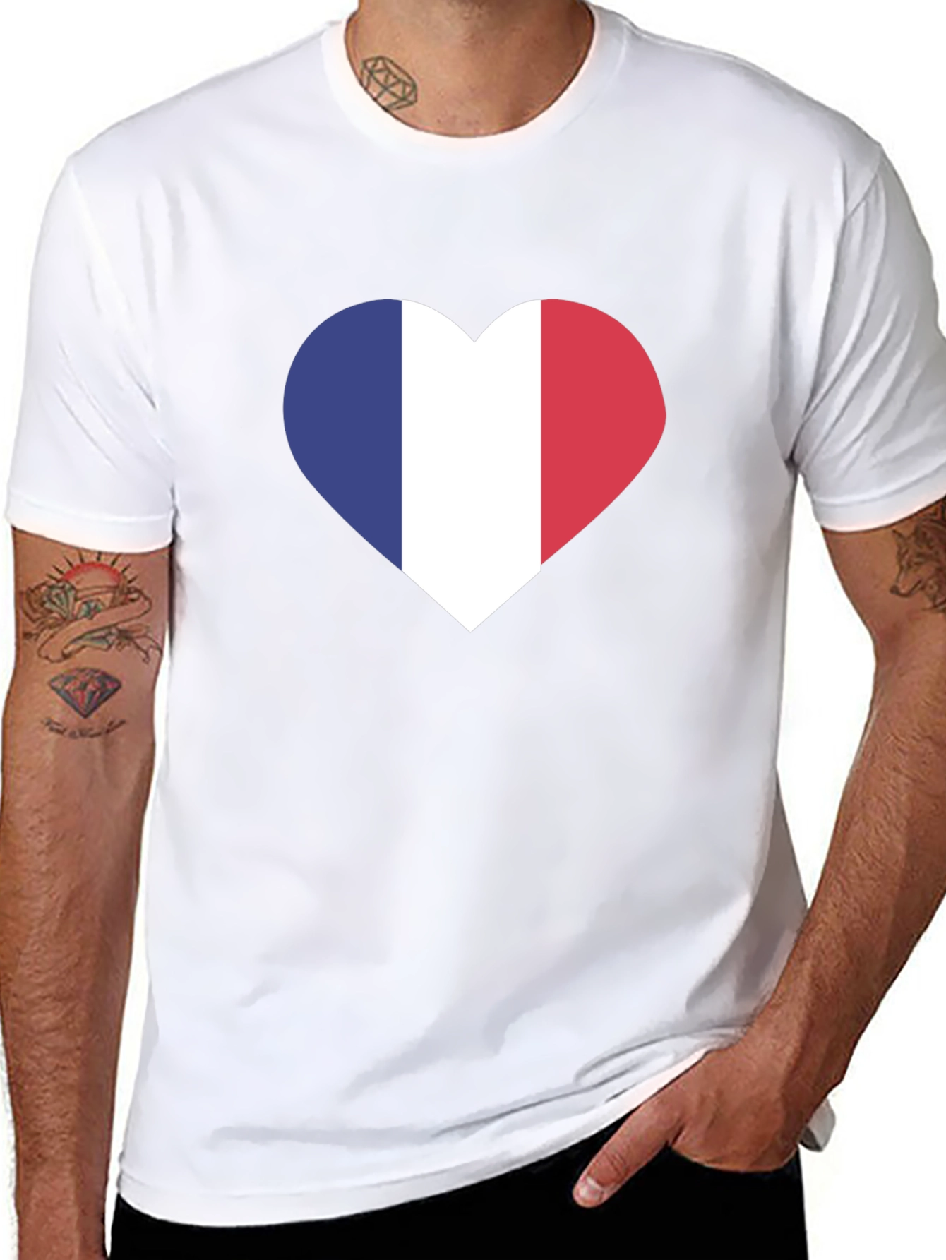 French Flag Heart T-Shirt