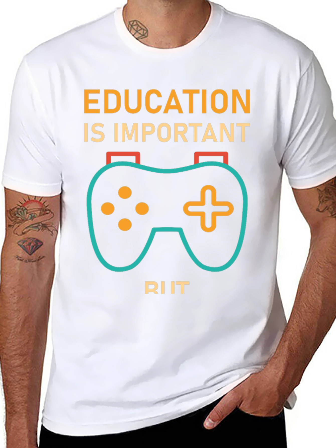 Education is Important Gaming T-Shirt