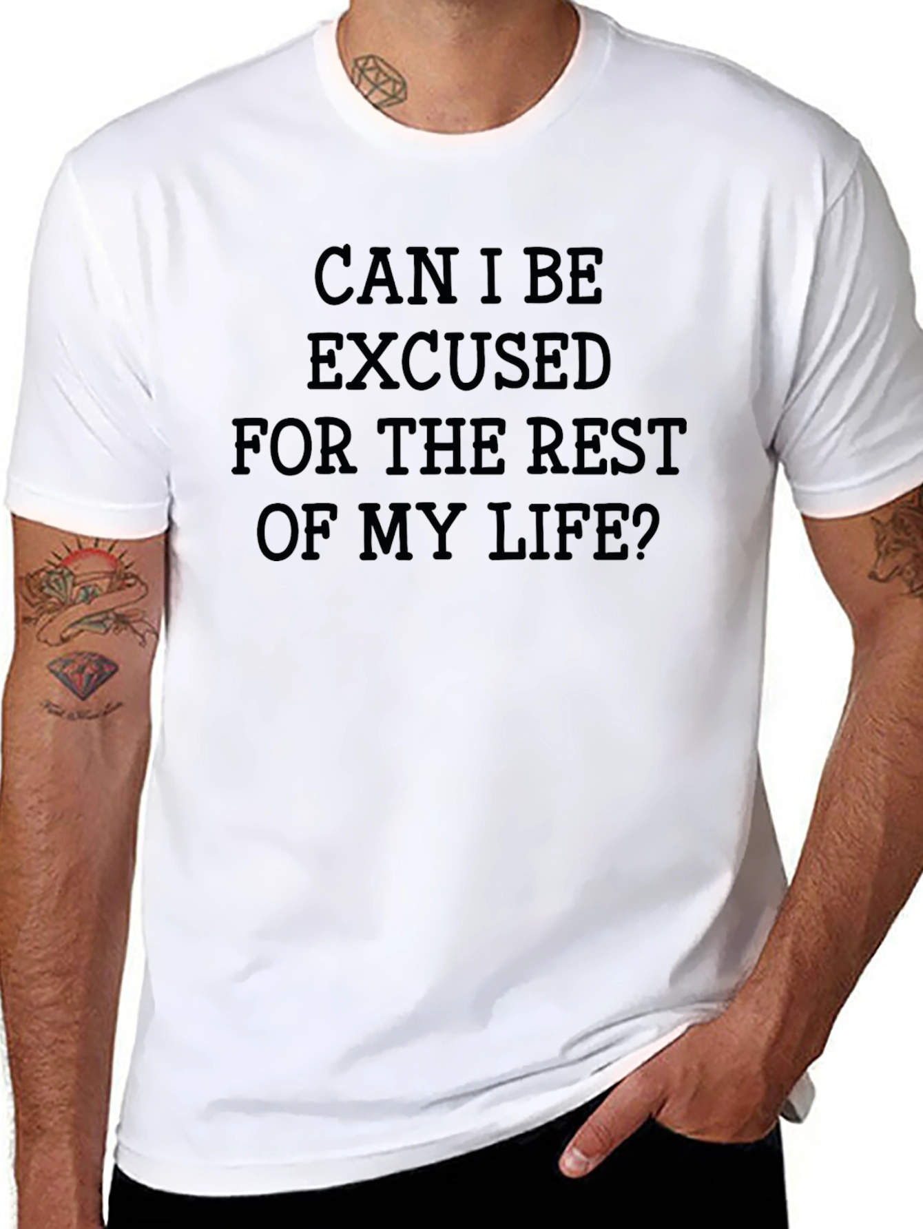 Can I Be Excused T-Shirt - Funny Sarcastic Tee