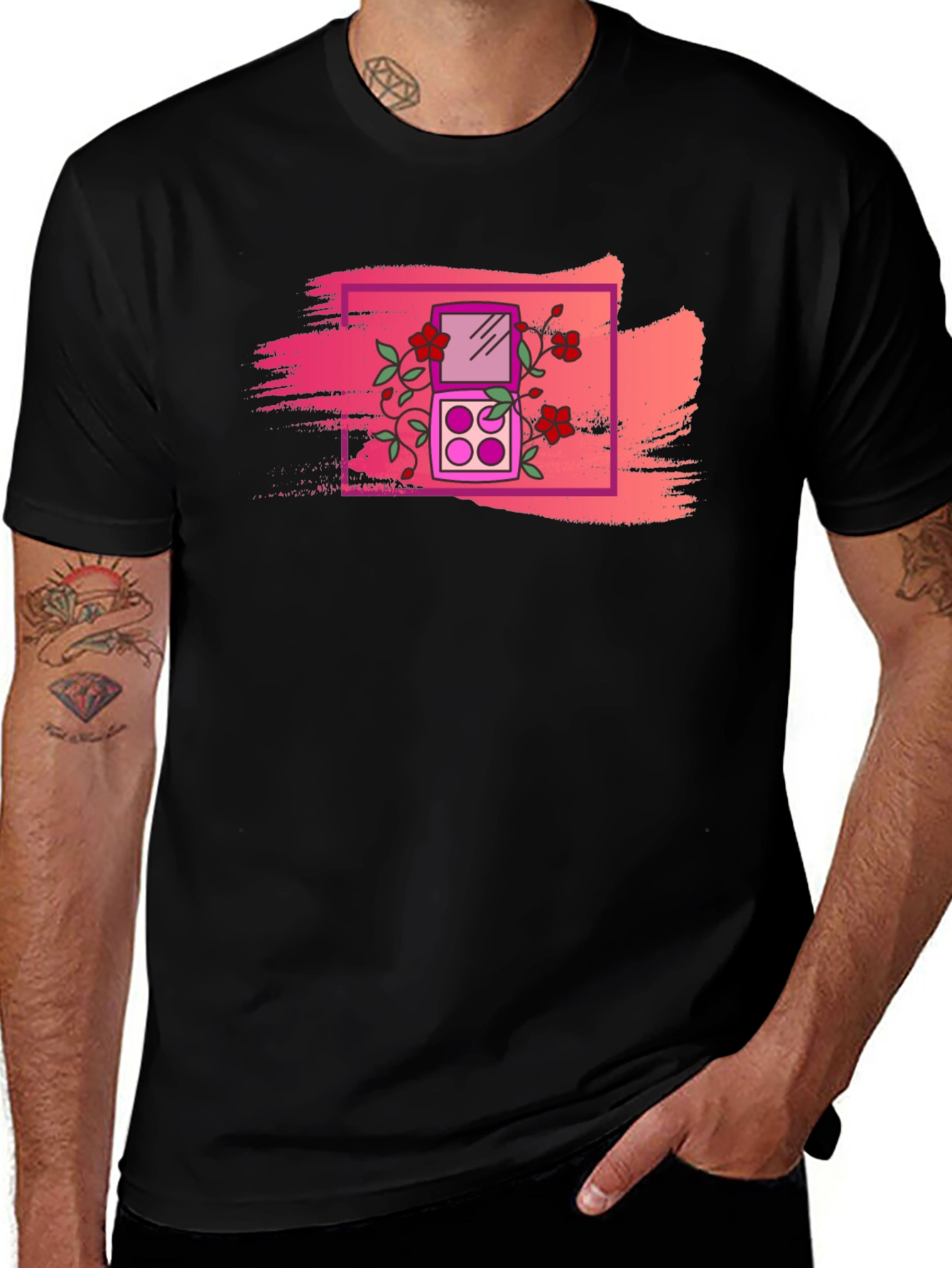 Floral Makeup Palette Graphic Tee