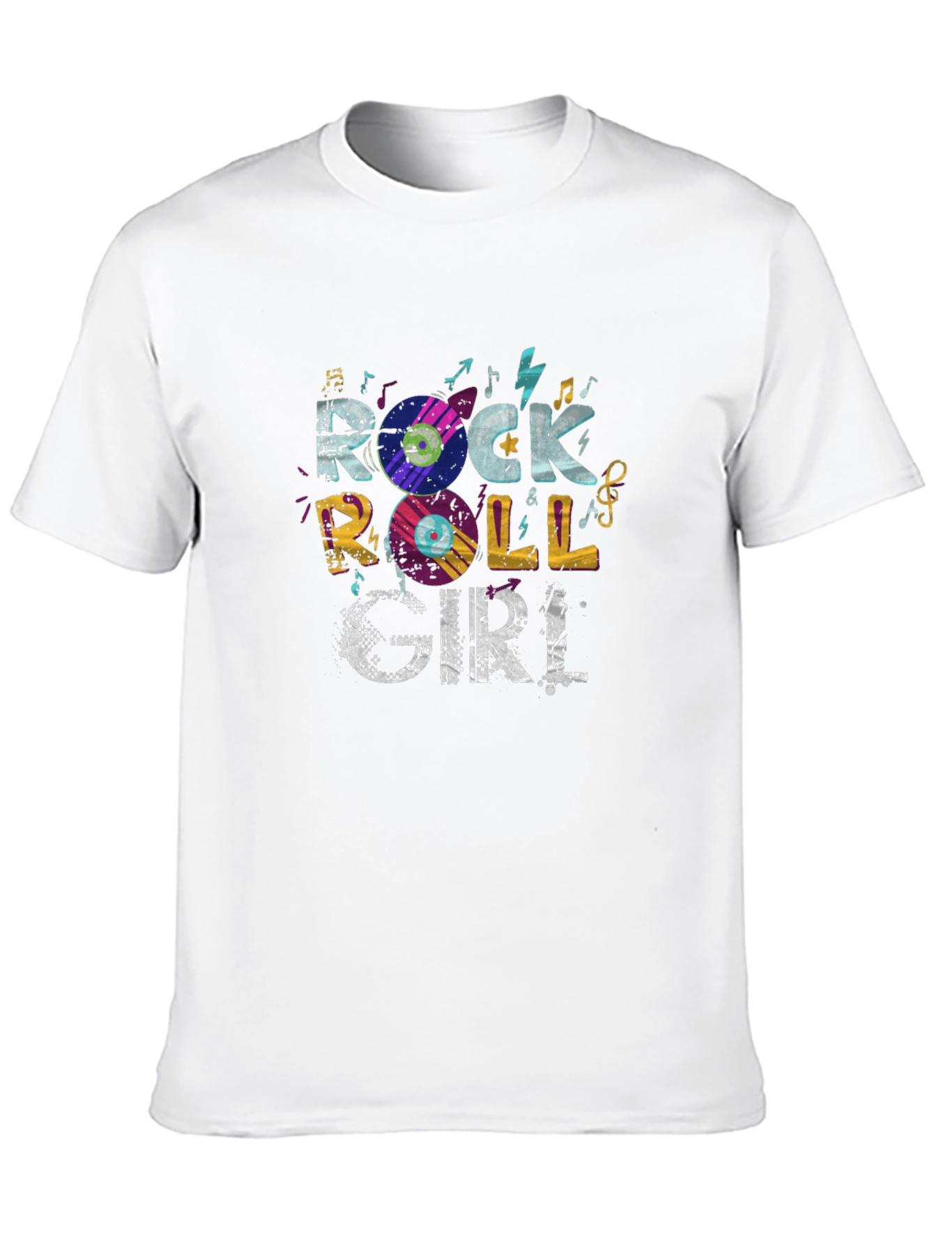 Rock & Roll Girl Graphic Tee - Black