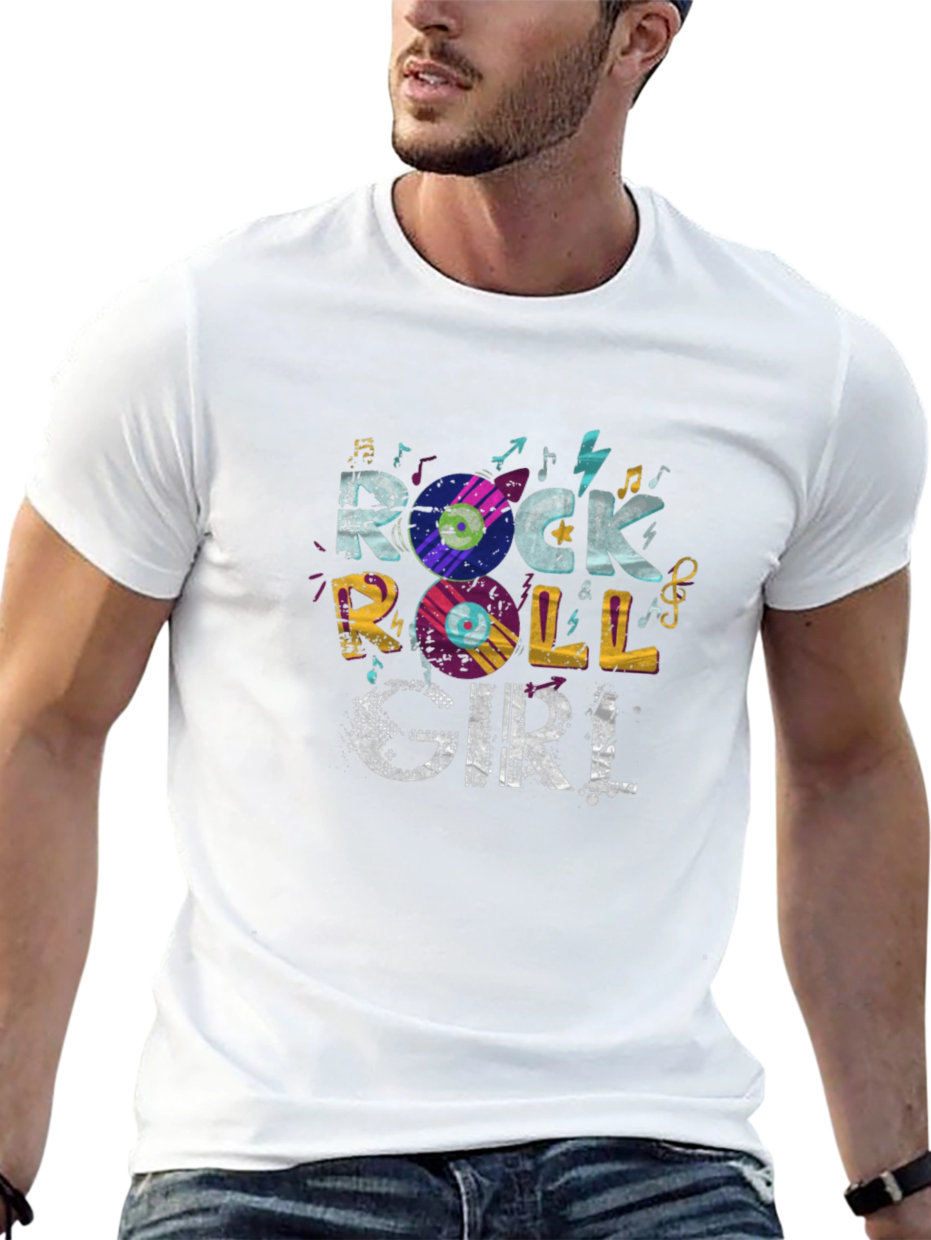 Rock & Roll Girl Graphic Tee - Black
