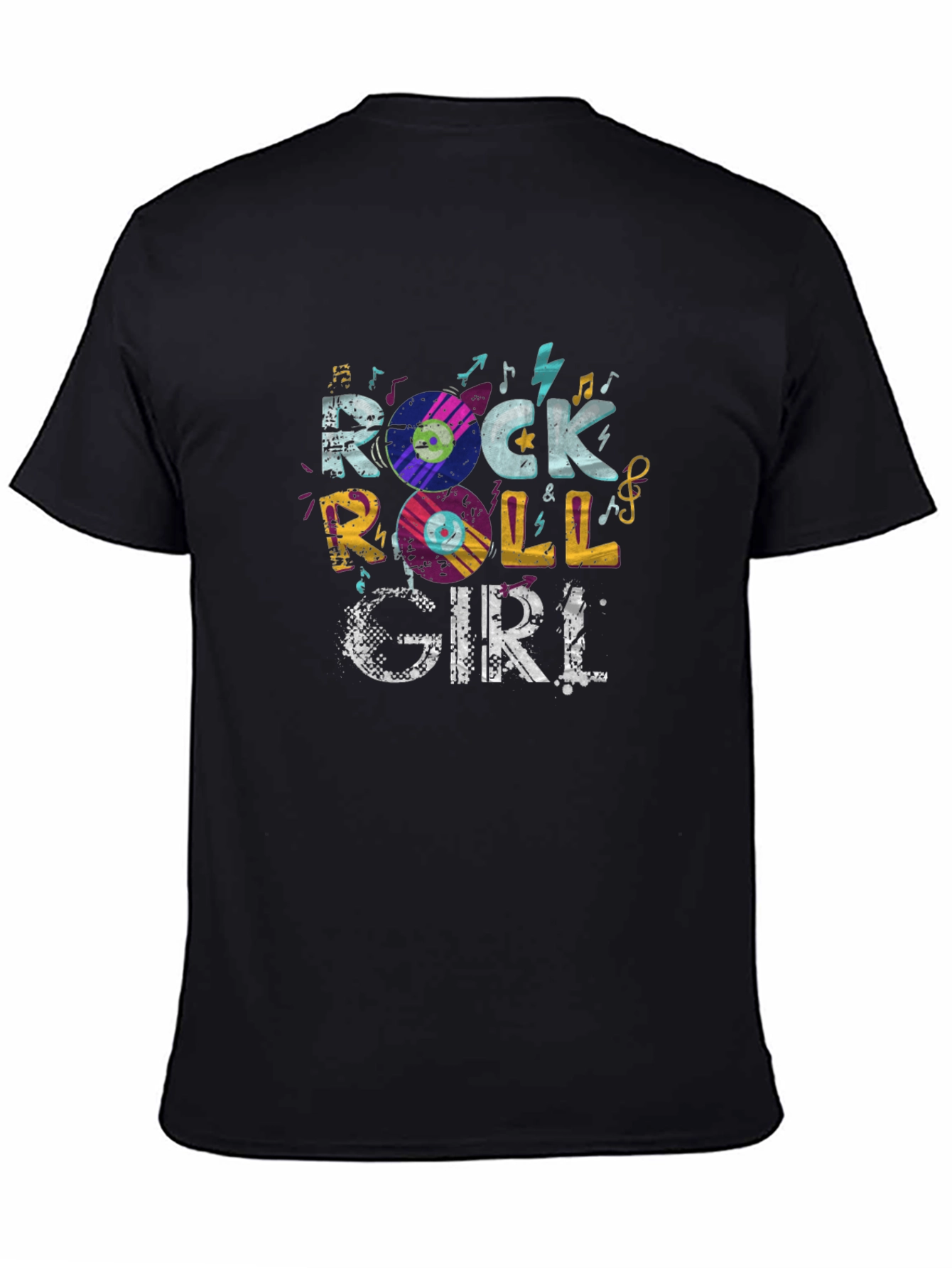 Rock & Roll Girl Graphic Tee - Black