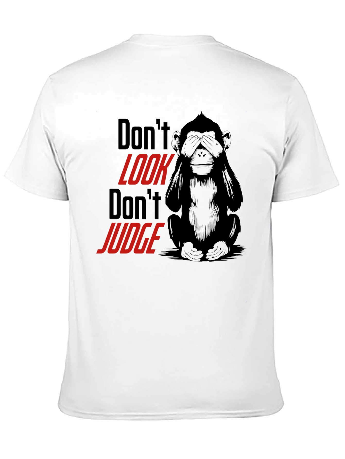 Dont Look Monkey Graphic Tee - Black