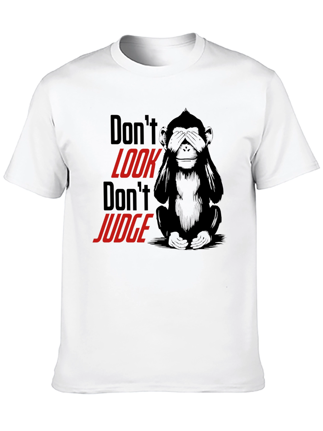 Dont Look Monkey Graphic Tee - Black