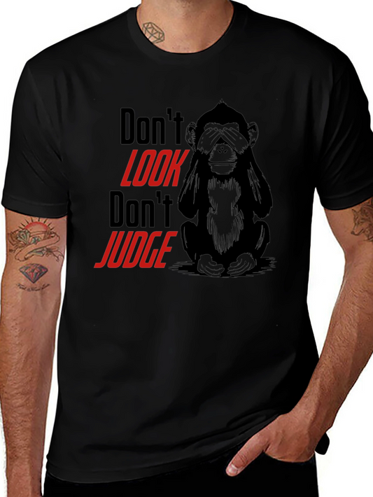 Dont Look Monkey Graphic Tee - Black
