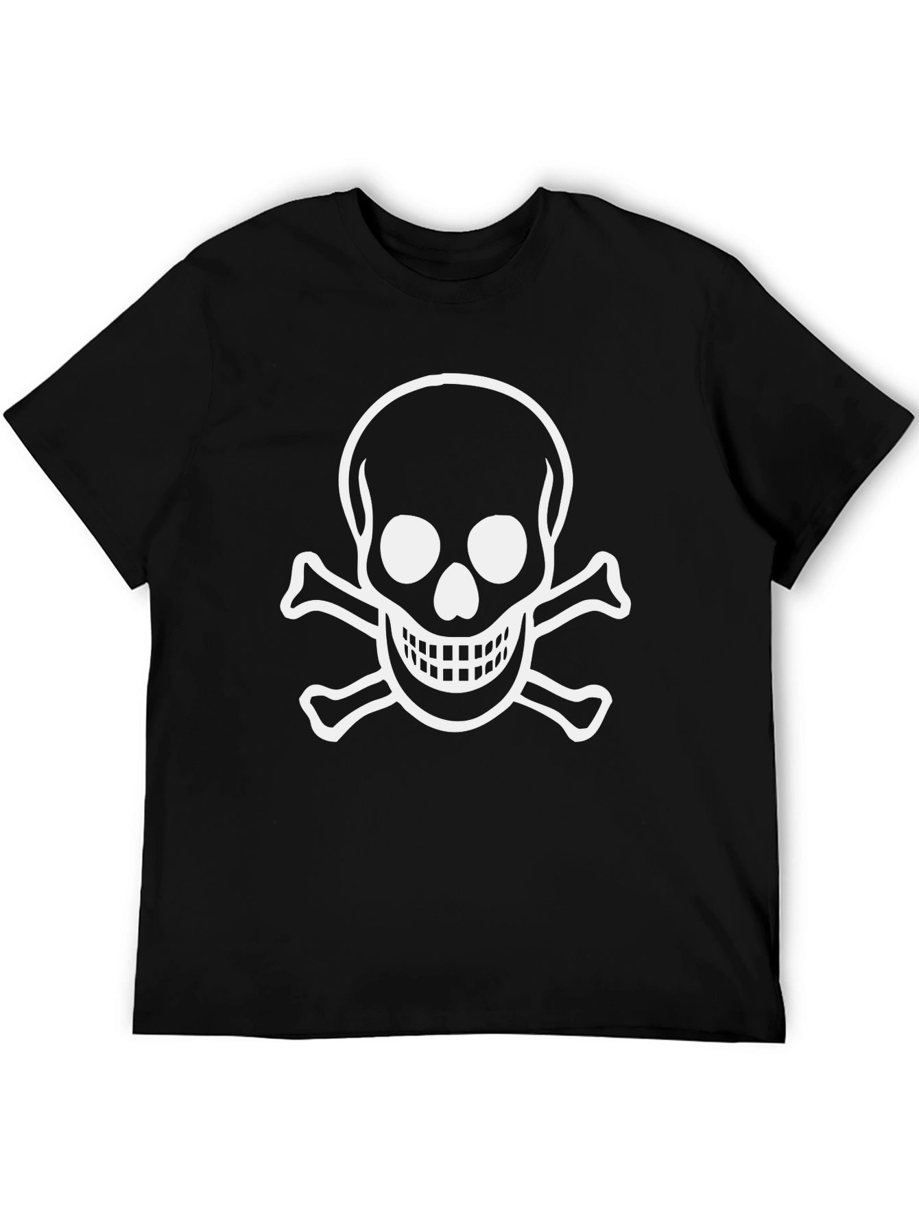 Skull & Crossbones Graphic Tee - Mens Black T-Shirt