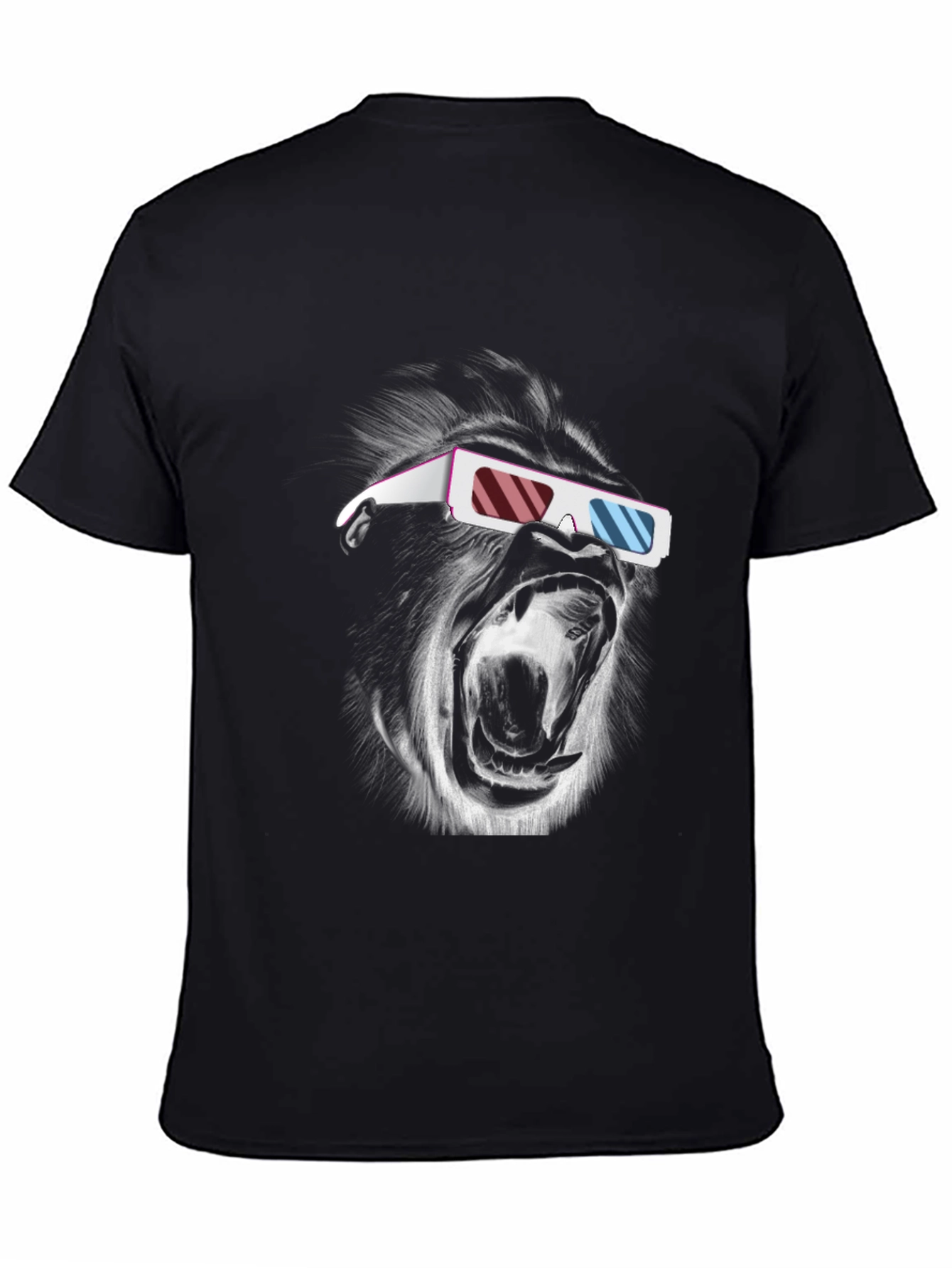 Gorilla 3D Glasses Black T-Shirt