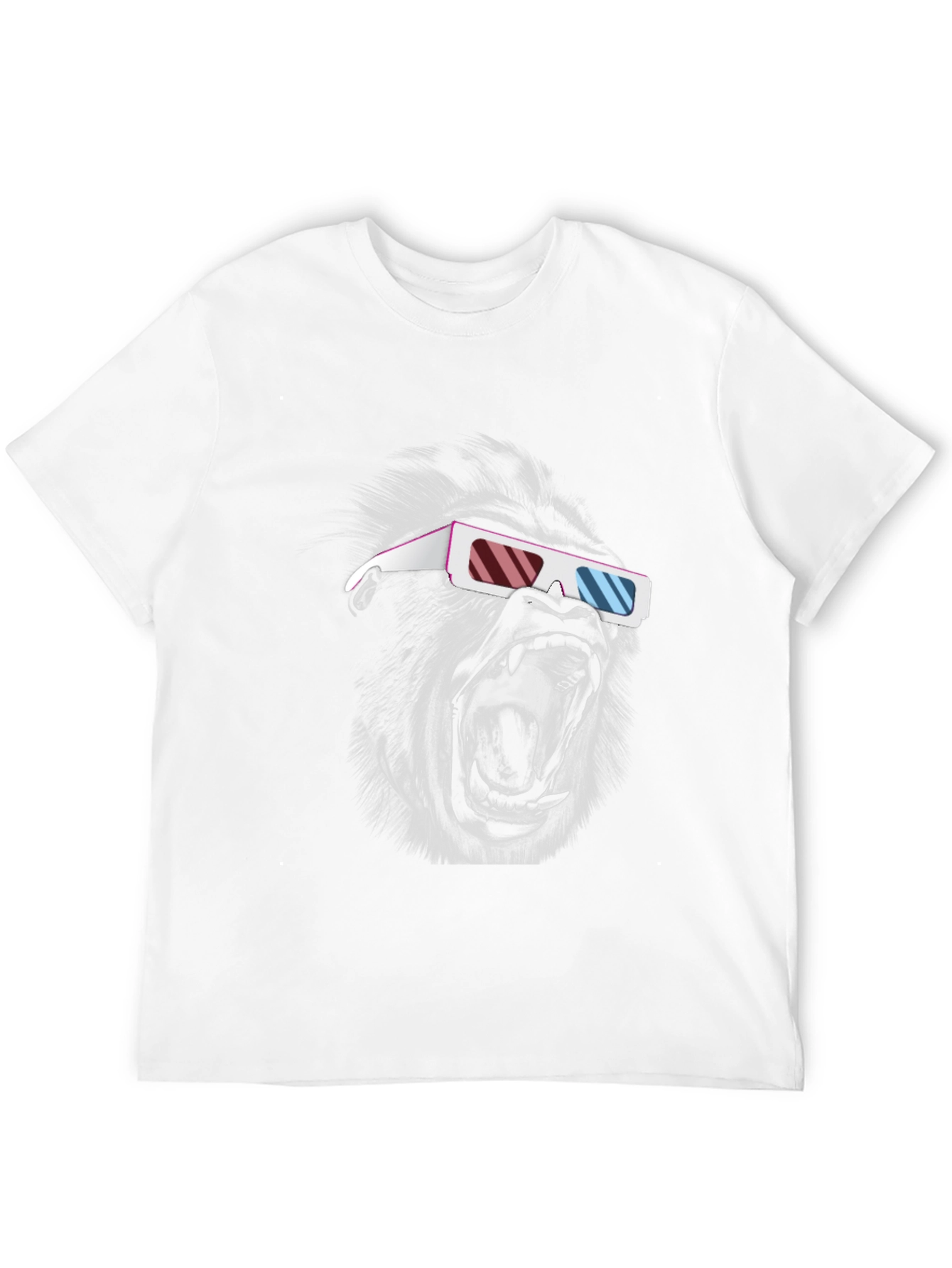 Gorilla 3D Glasses Black T-Shirt
