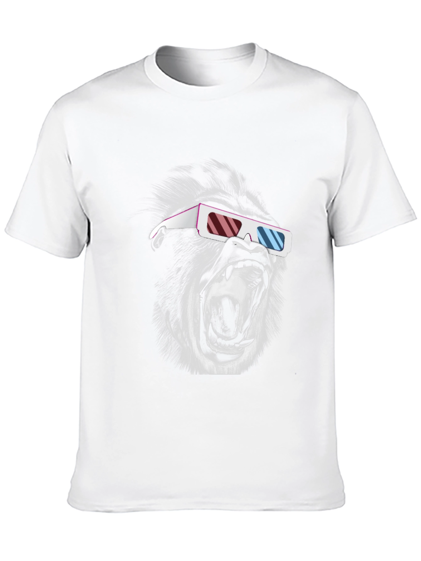 Gorilla 3D Glasses Black T-Shirt